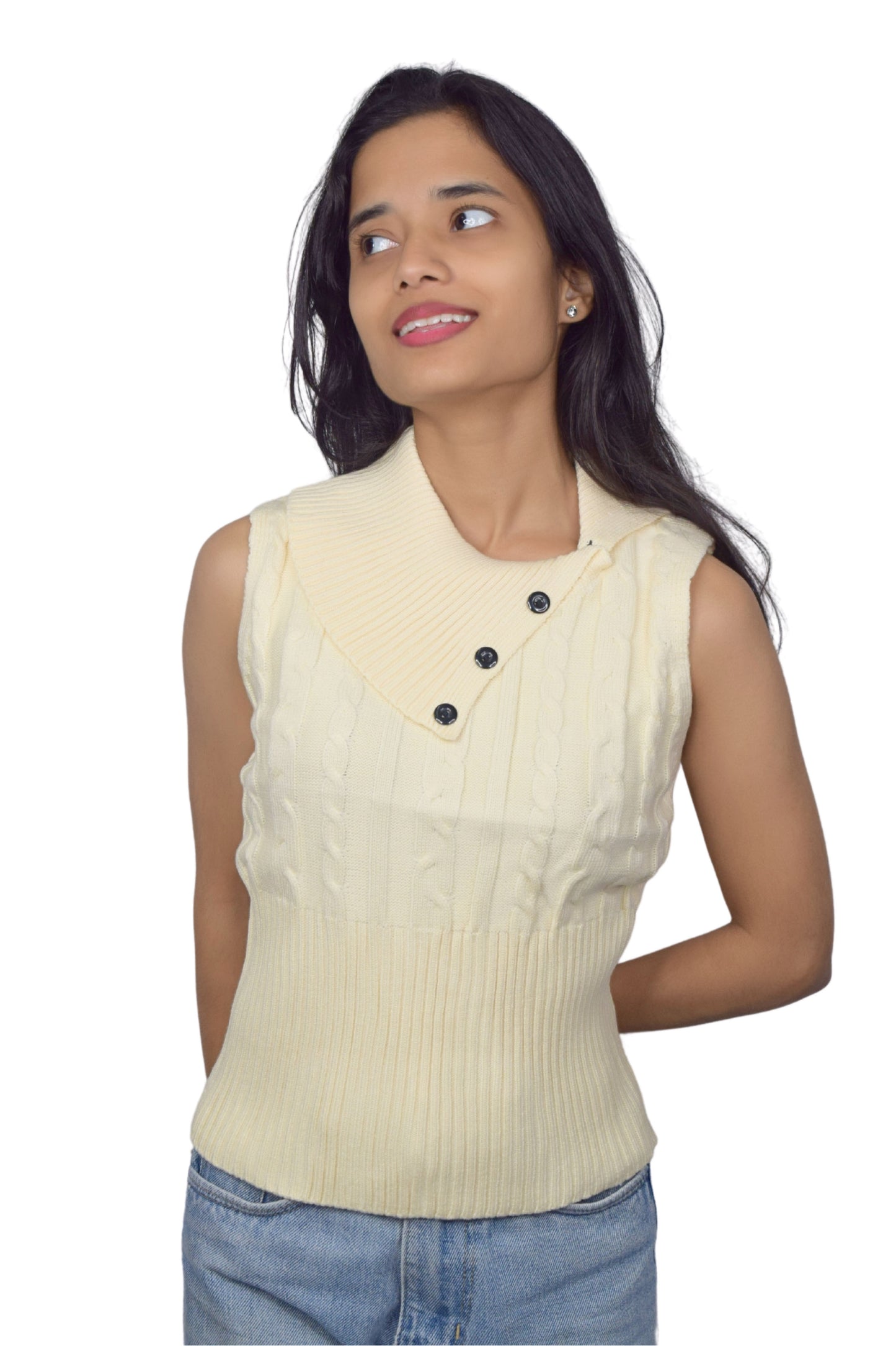 Buttoned Knit Charm