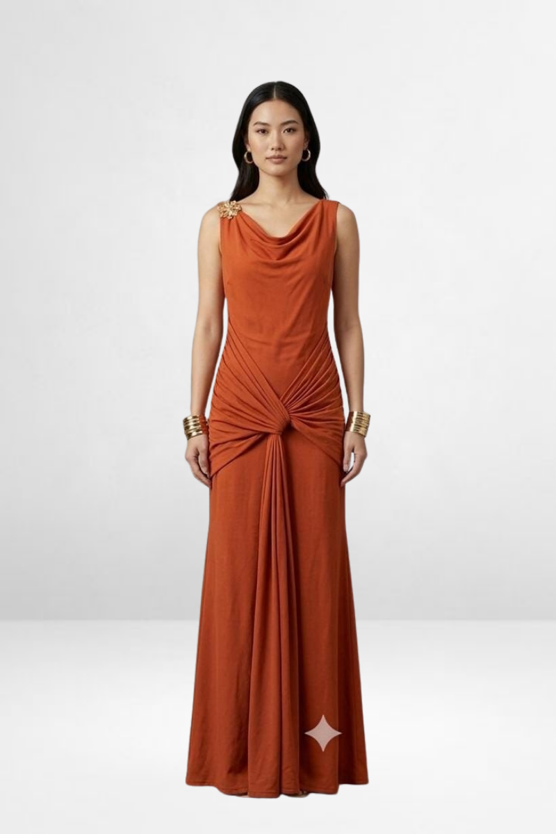 Front Drape Dress