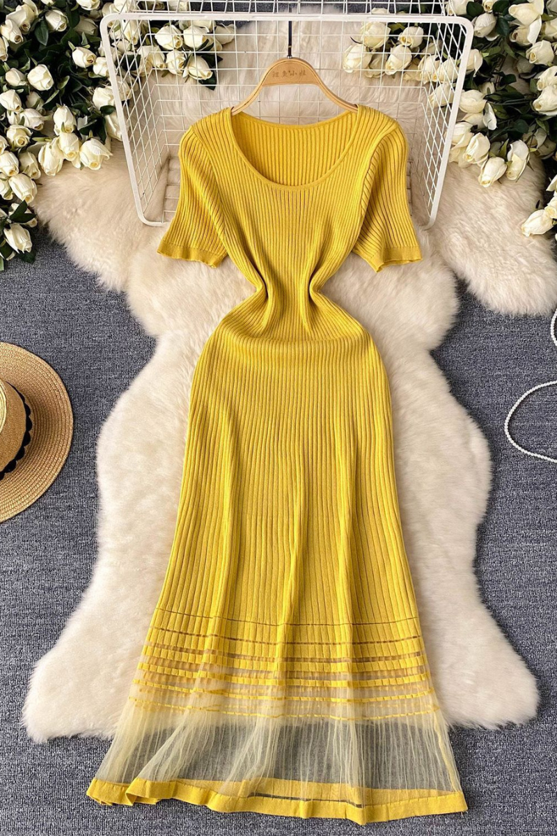 Ribbed Knit Maxi Dress