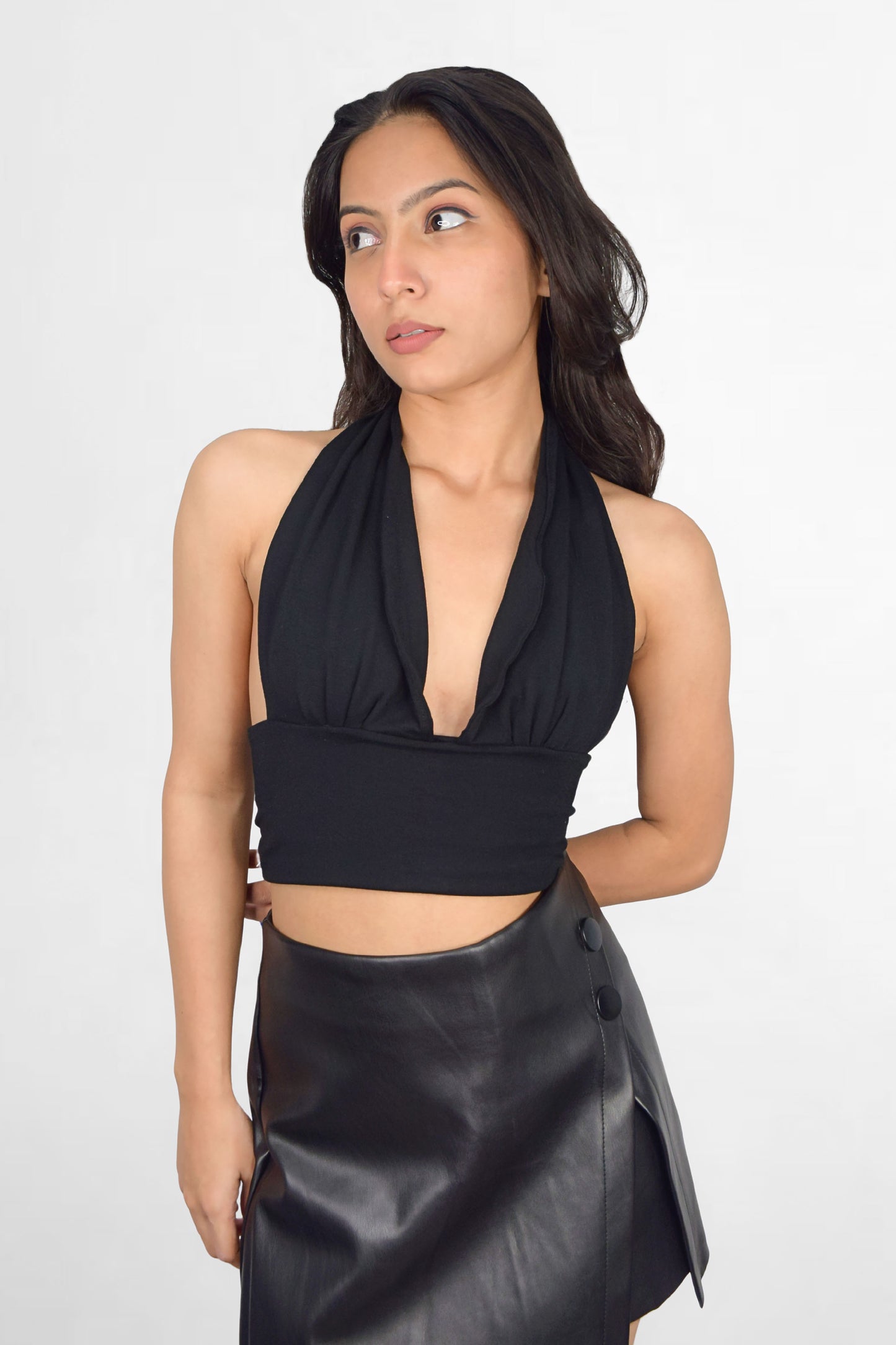 Halter Plunge Top