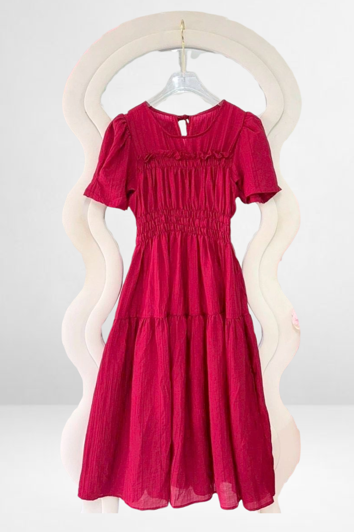 Smocked Tiered Midi Dress