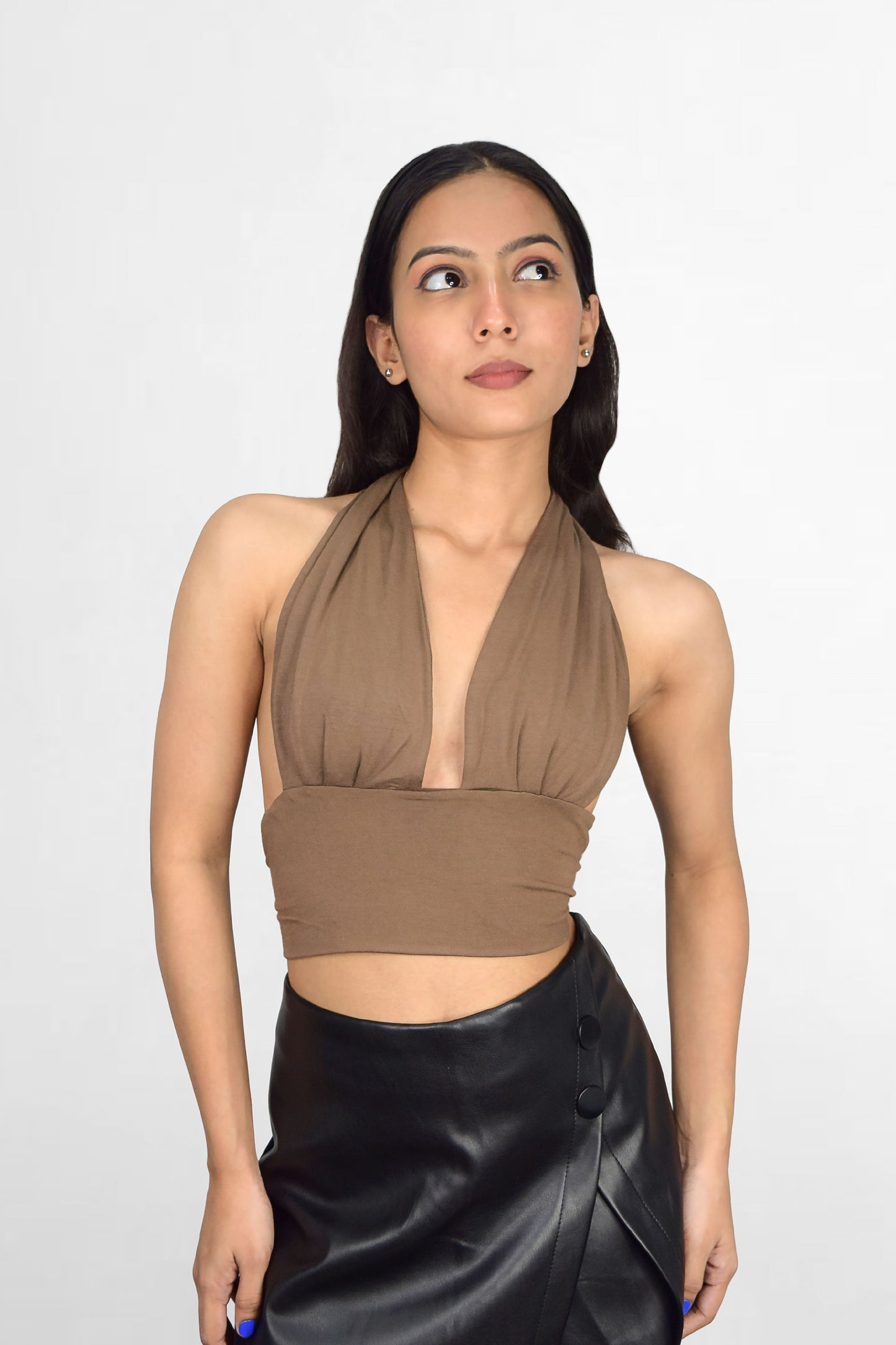 Halter Plunge Top