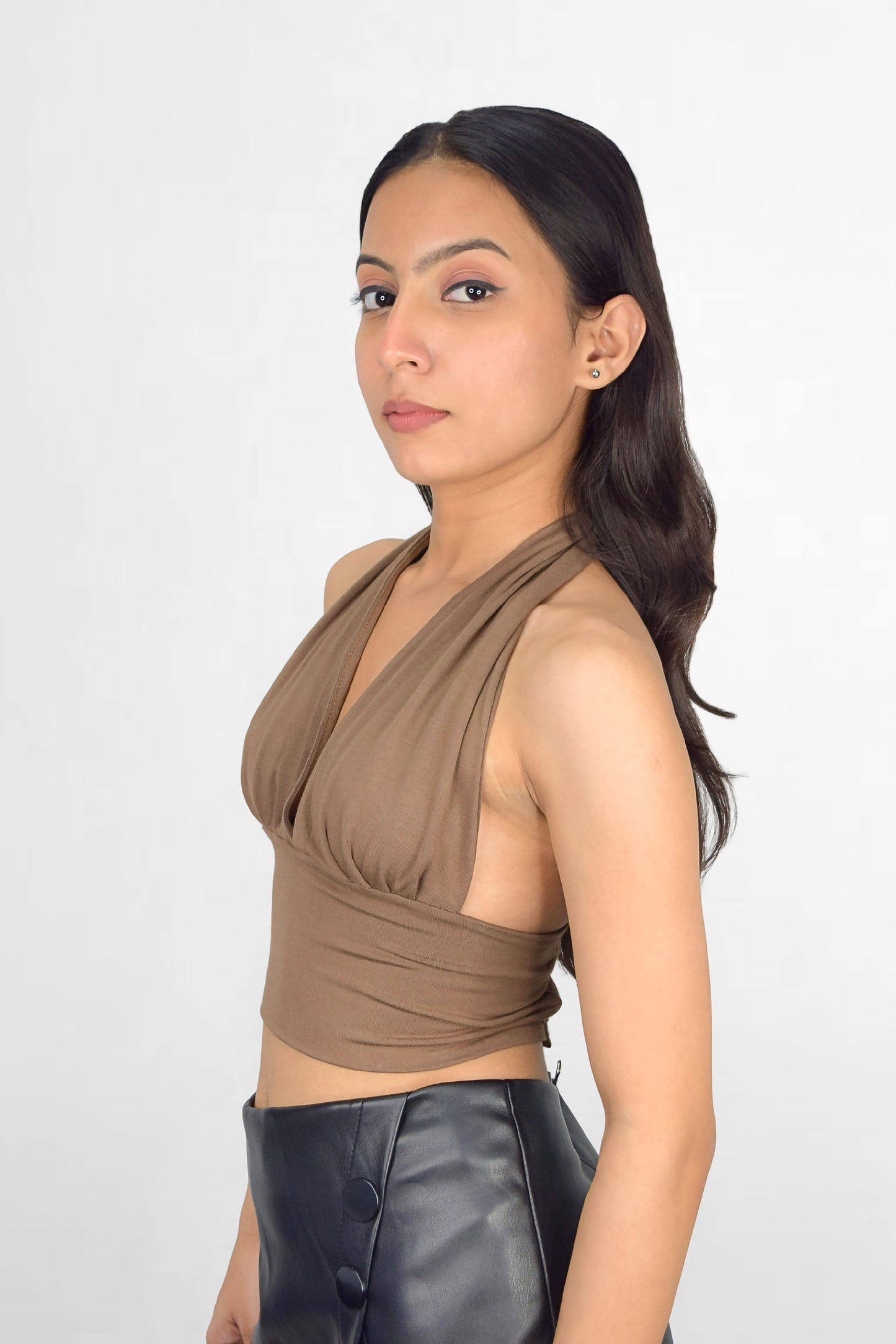 Halter Plunge Top