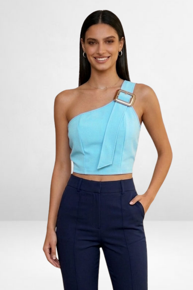 One-Shoulder Belt Top