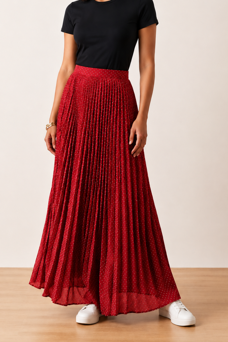 Polka Dot Long Skirt