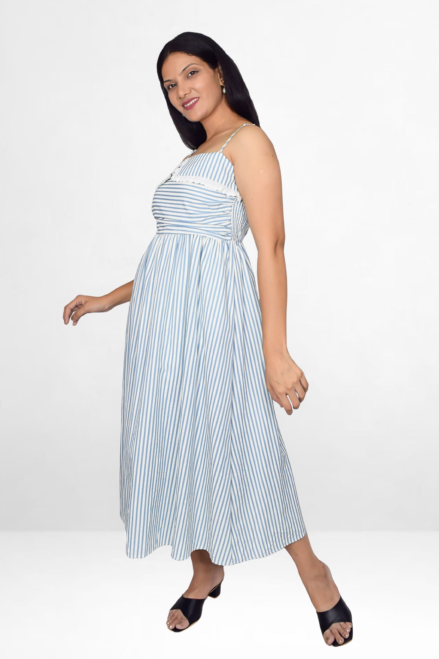 Striped Midi Dress