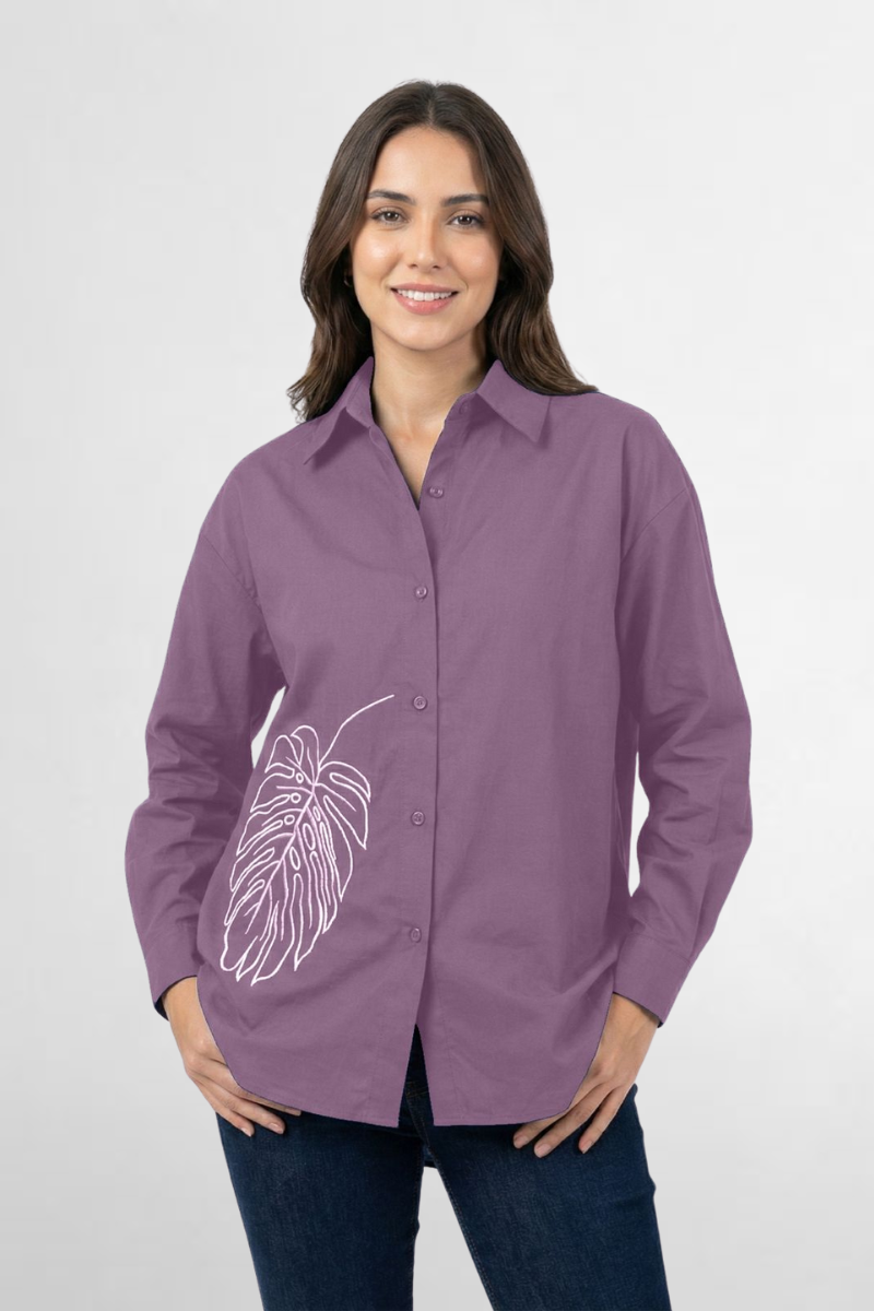 Leaf Emb Shirt