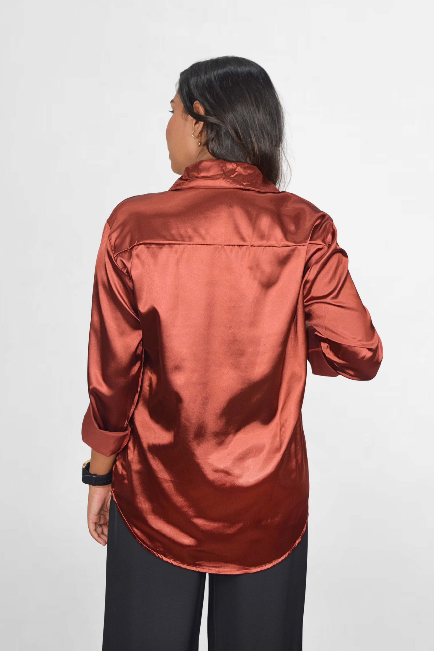 Apple Cut Satin Shirt