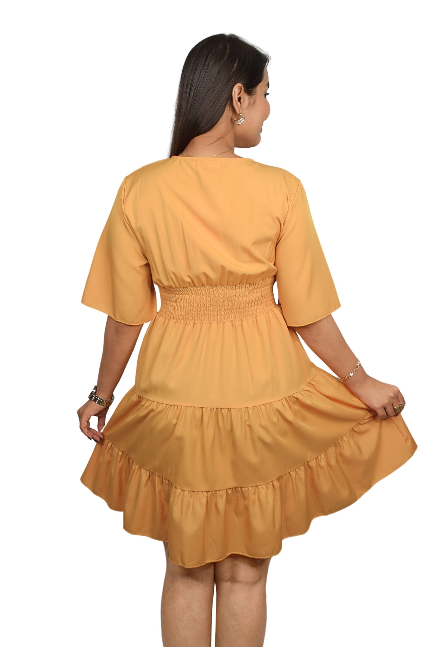 Tiered Smocked Midi Dress