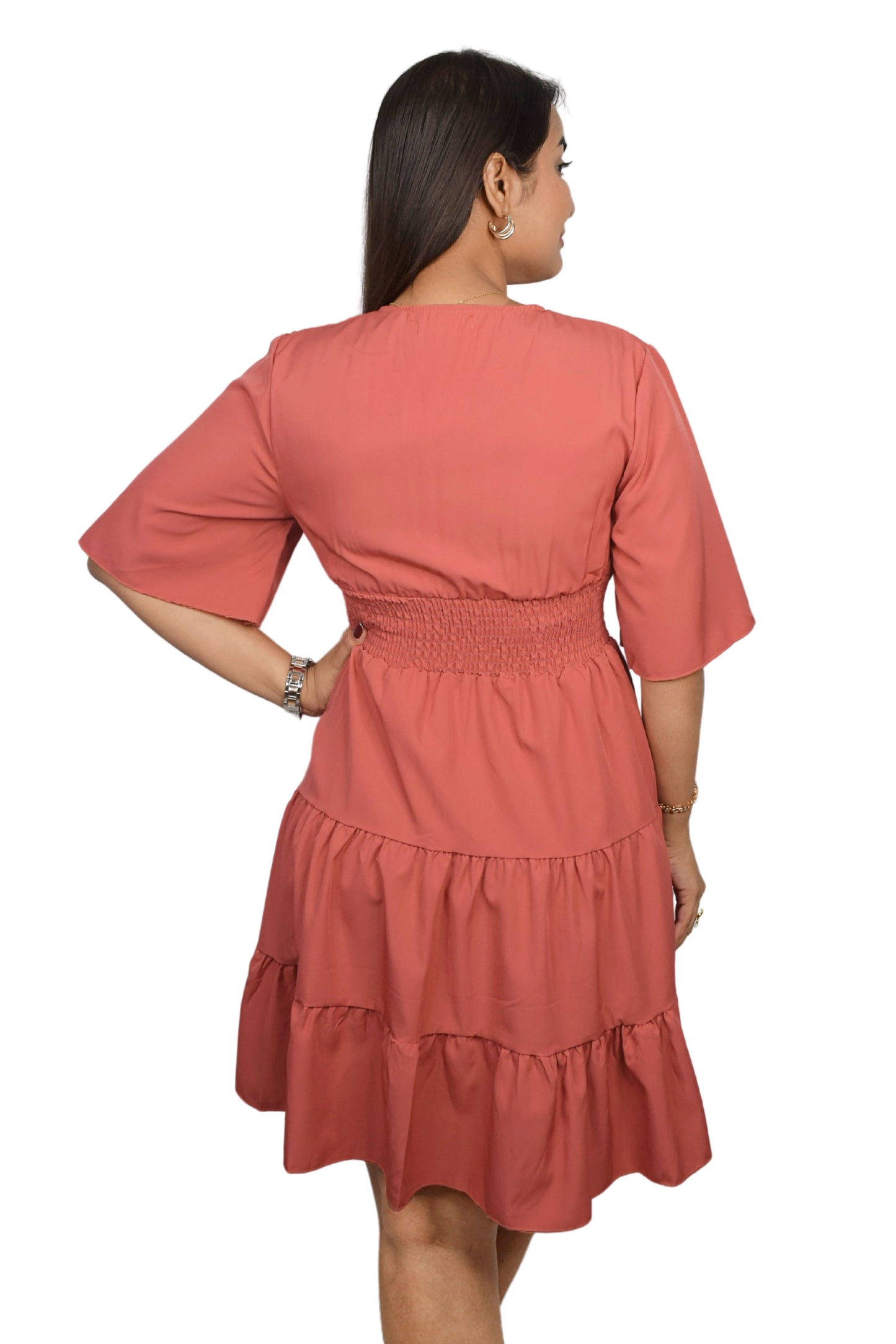 Tiered Smocked Midi Dress