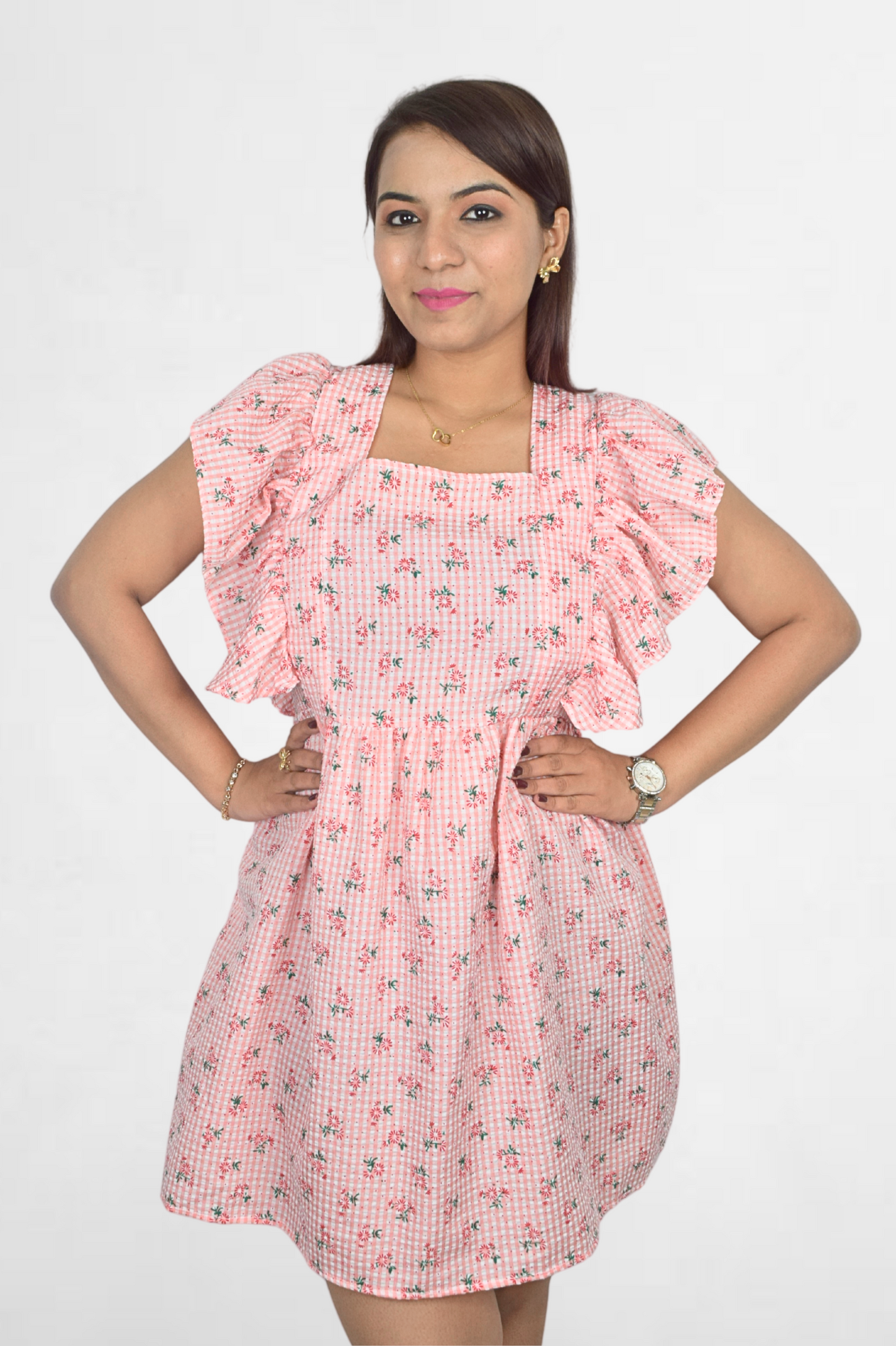 Blush Bloom Ruffle Dress