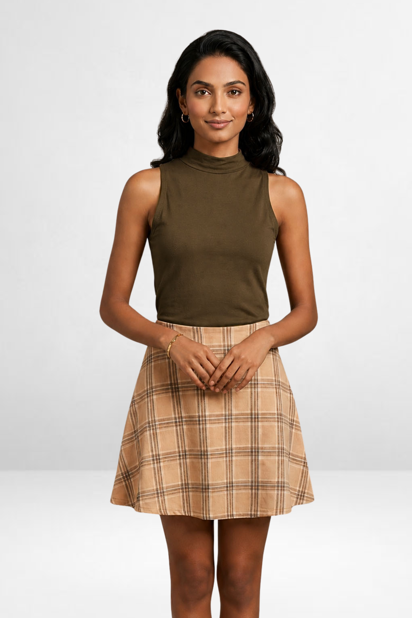 Mock Neck Sleeveless Top