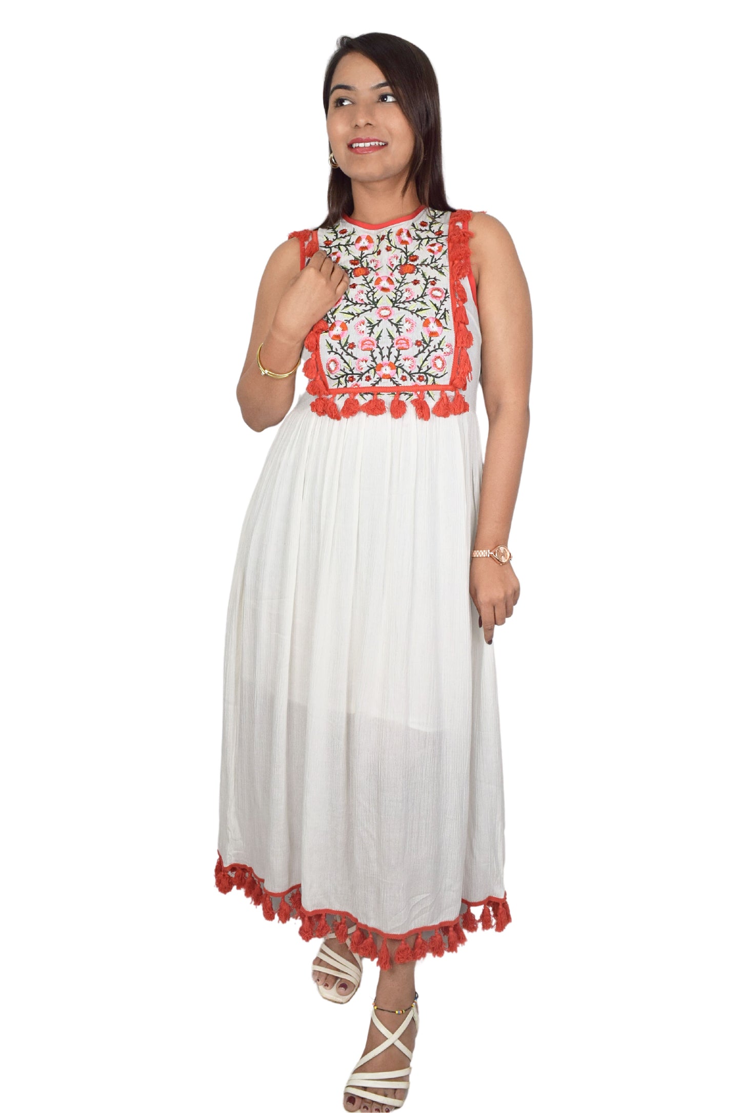 Boho Chic Embroidered Maxi Dress