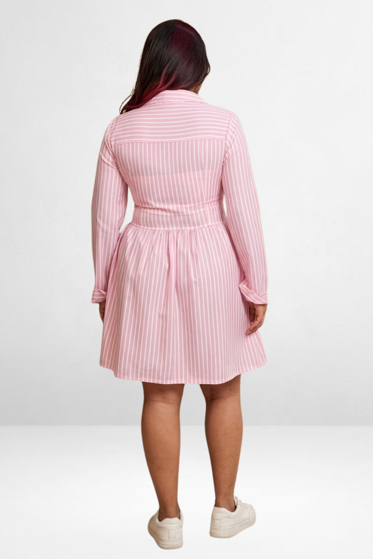 Candy Stripe Corset Shirt Dress