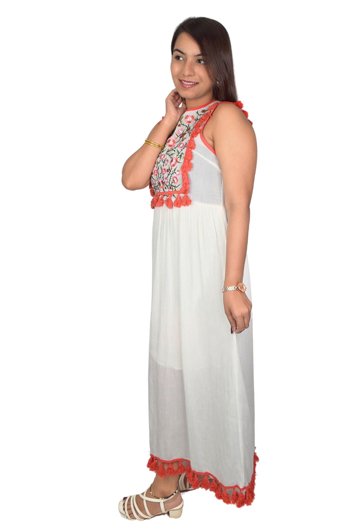 Boho Chic Embroidered Maxi Dress