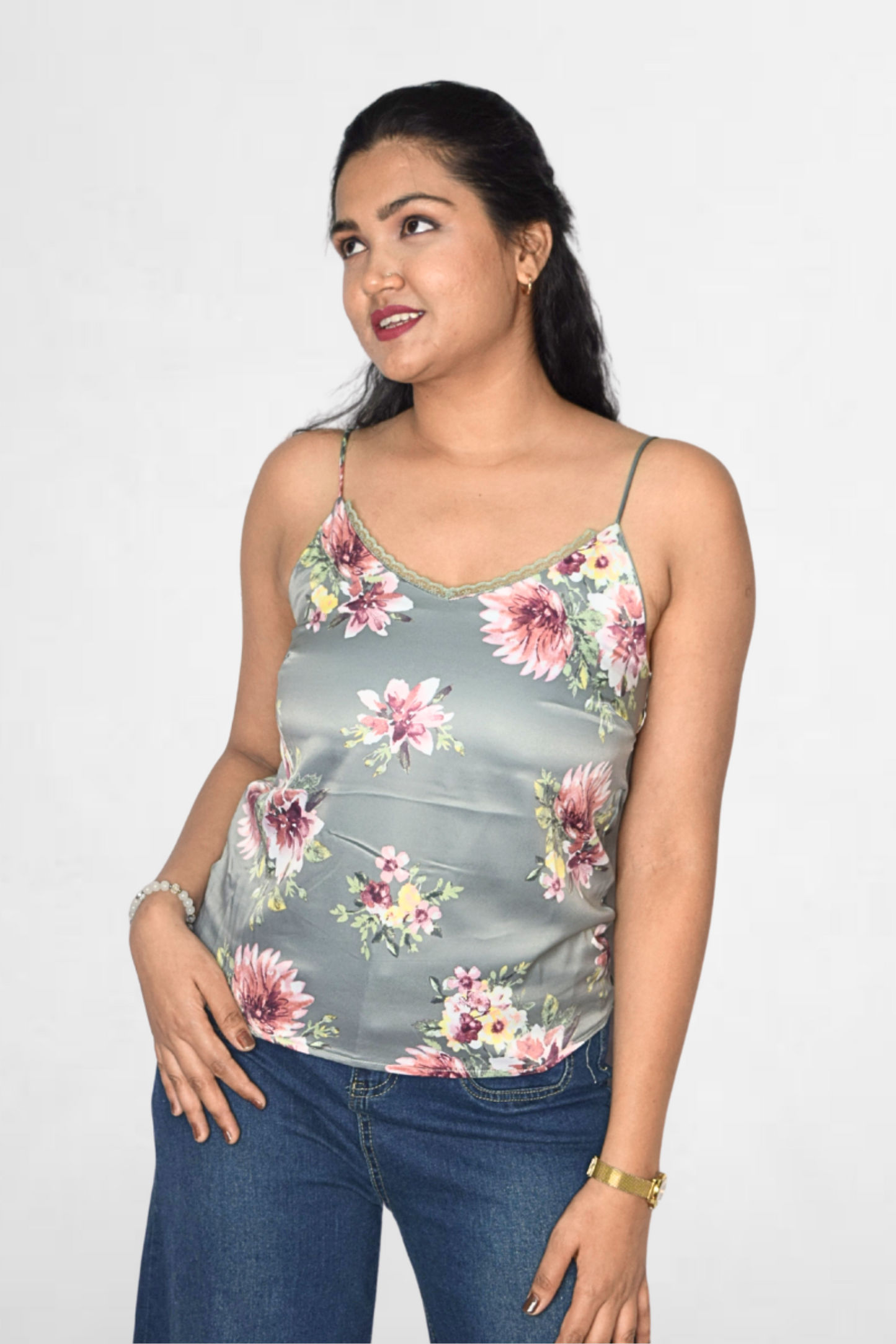Floral Satin Camisole