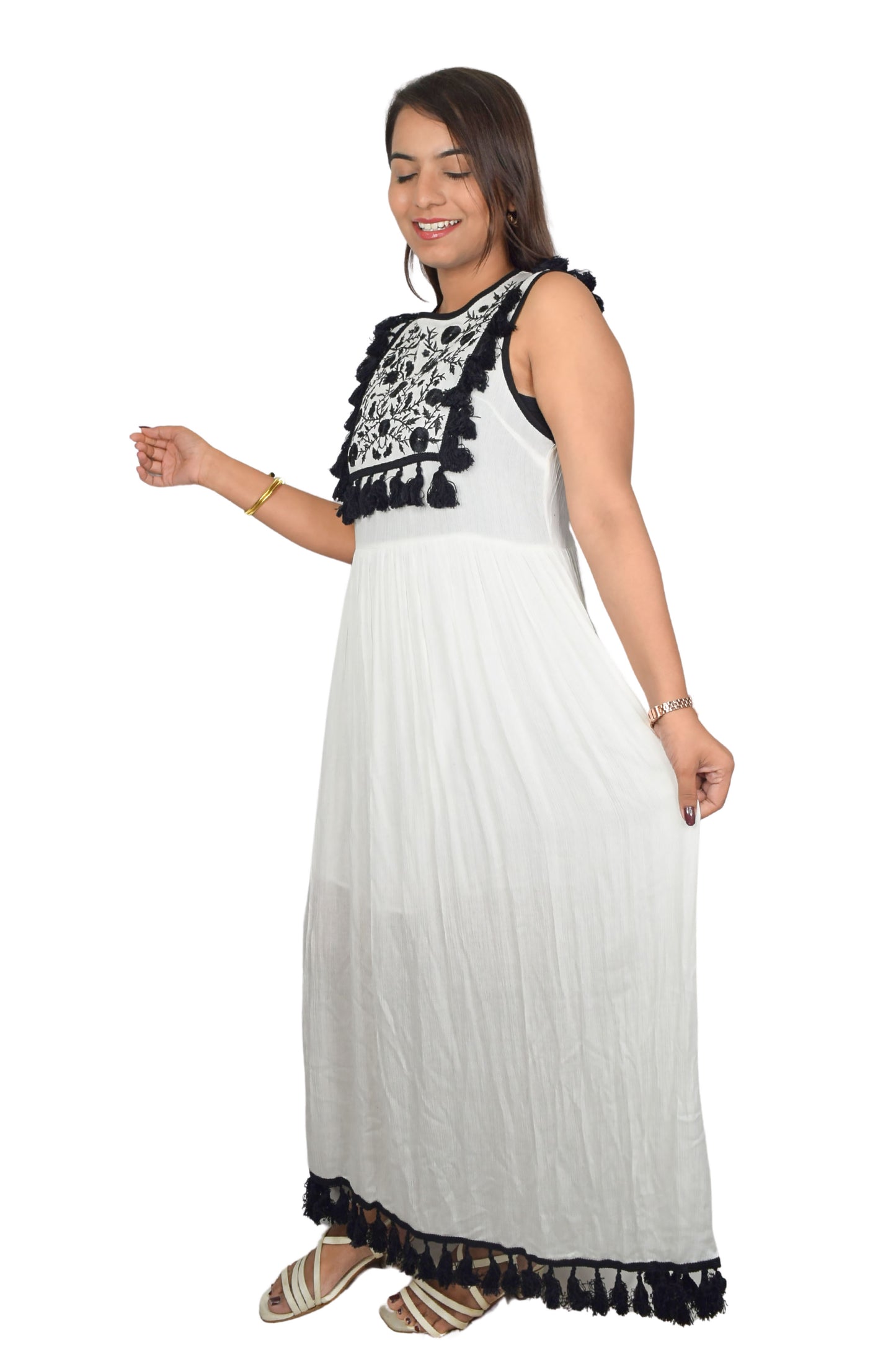 Boho Chic Embroidered Maxi Dress