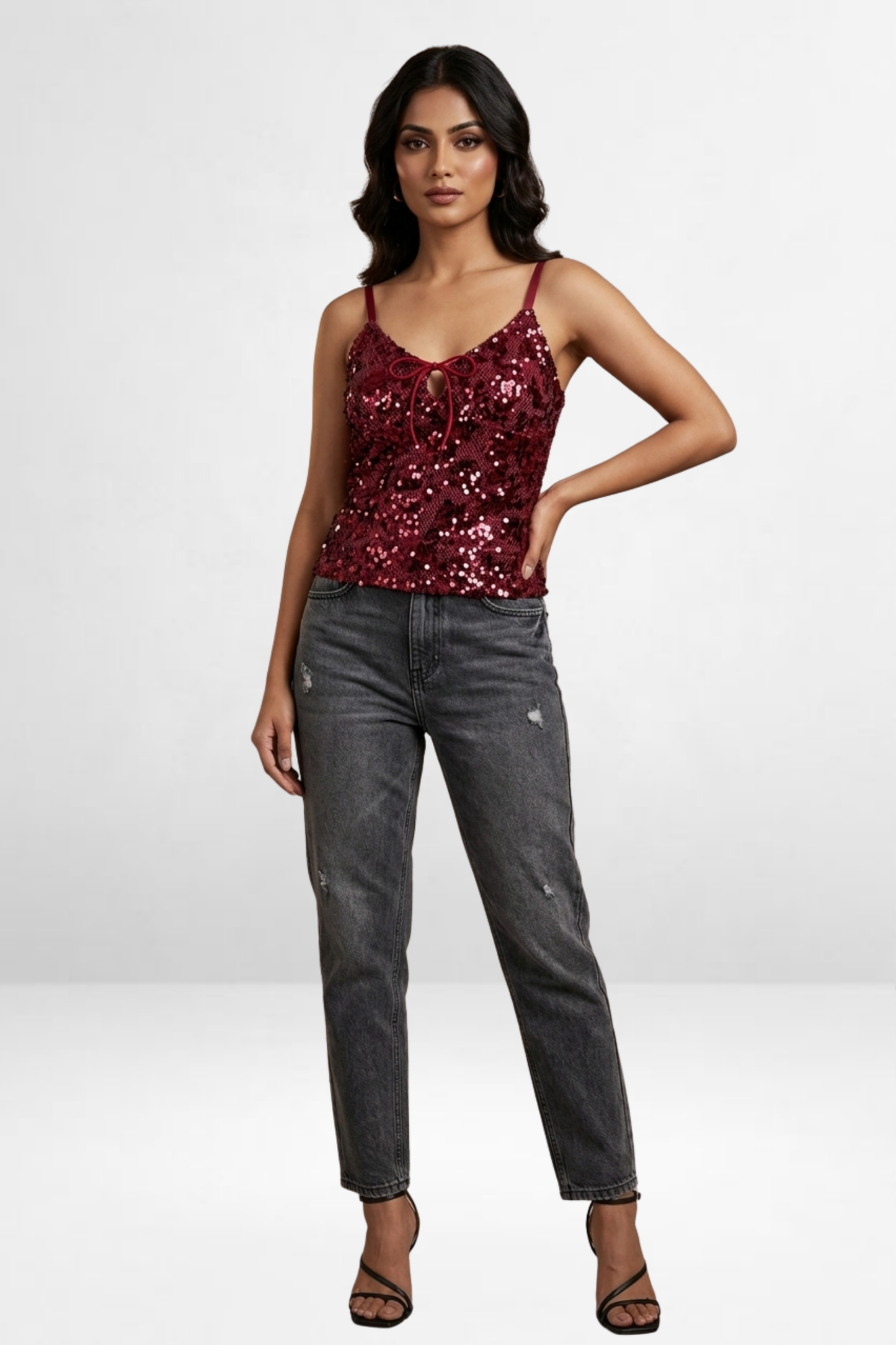 Sequin Net Top