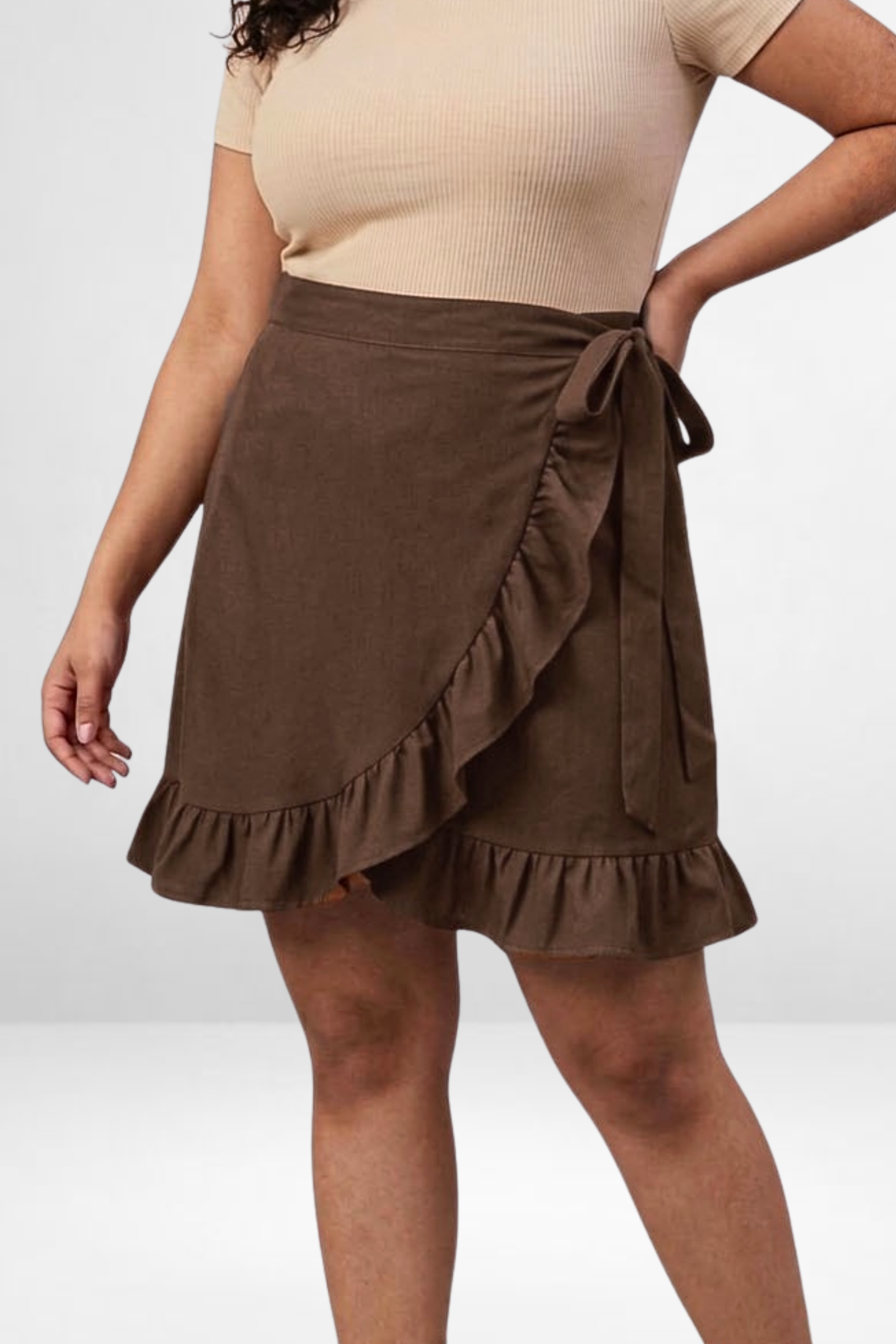 PS Ruffle Wrap Mini Skirt