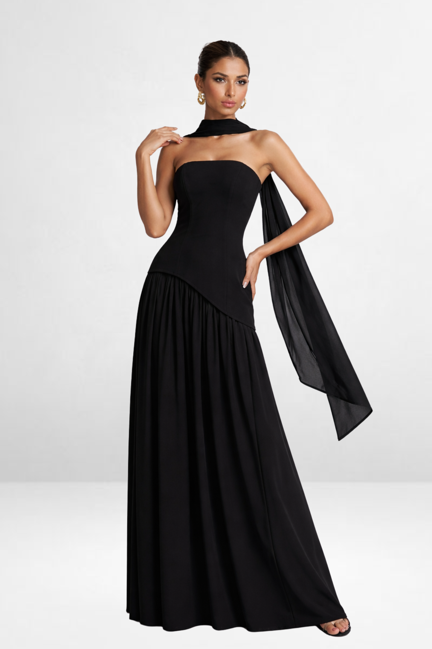 Stole Strapless Maxi Dress