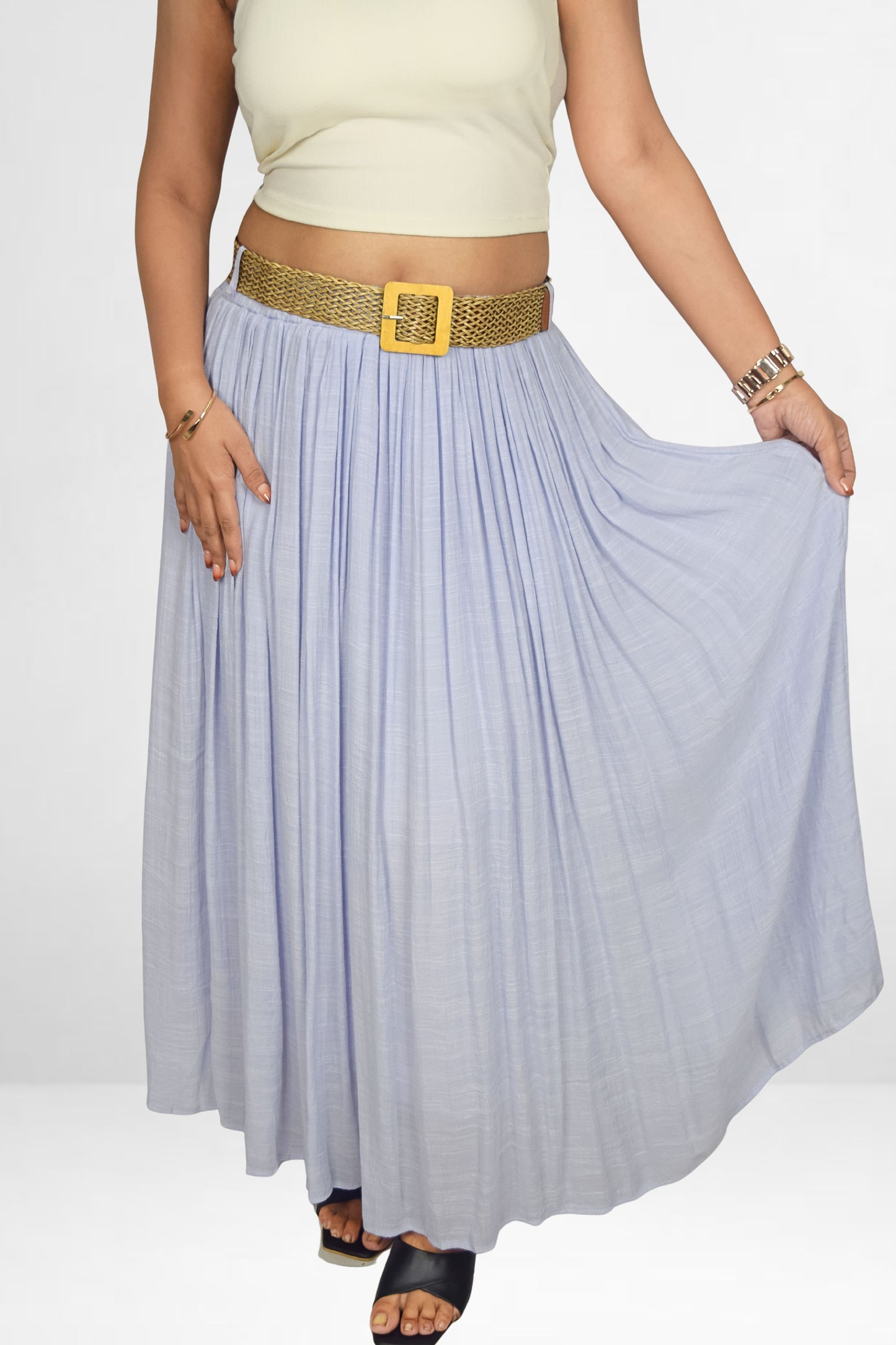 Statement Belt Skirt