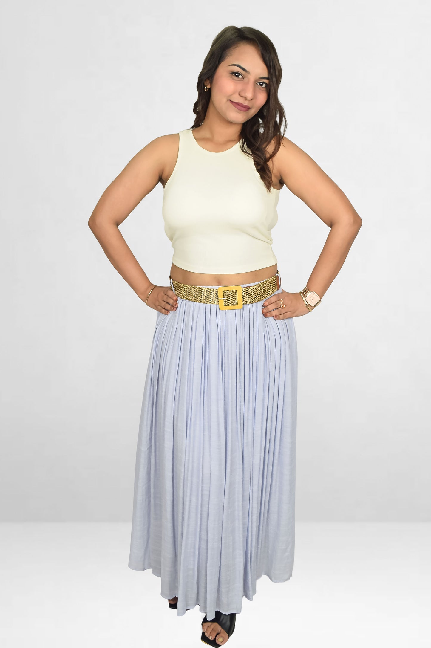Statement Belt Skirt