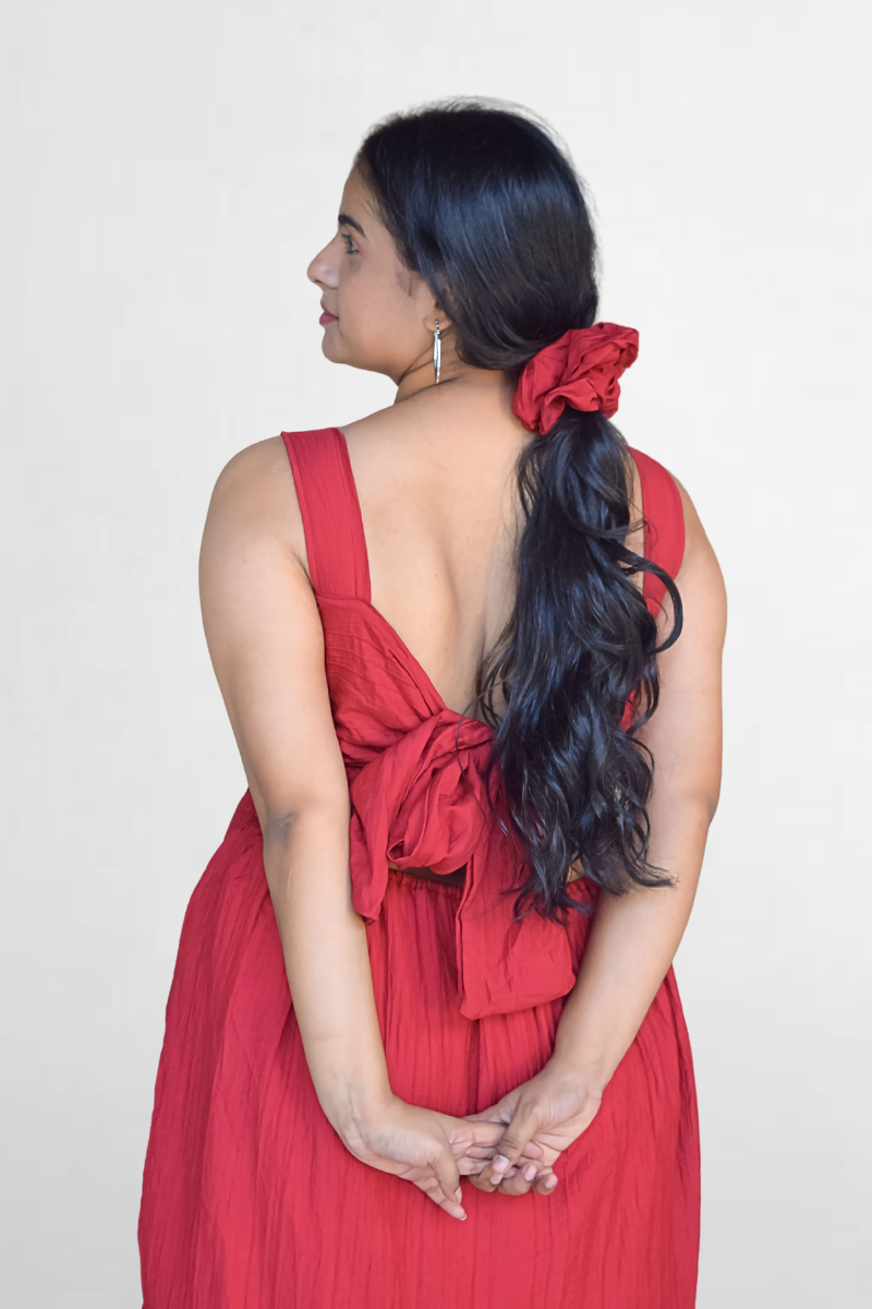 Bow Cutout Midi Dress