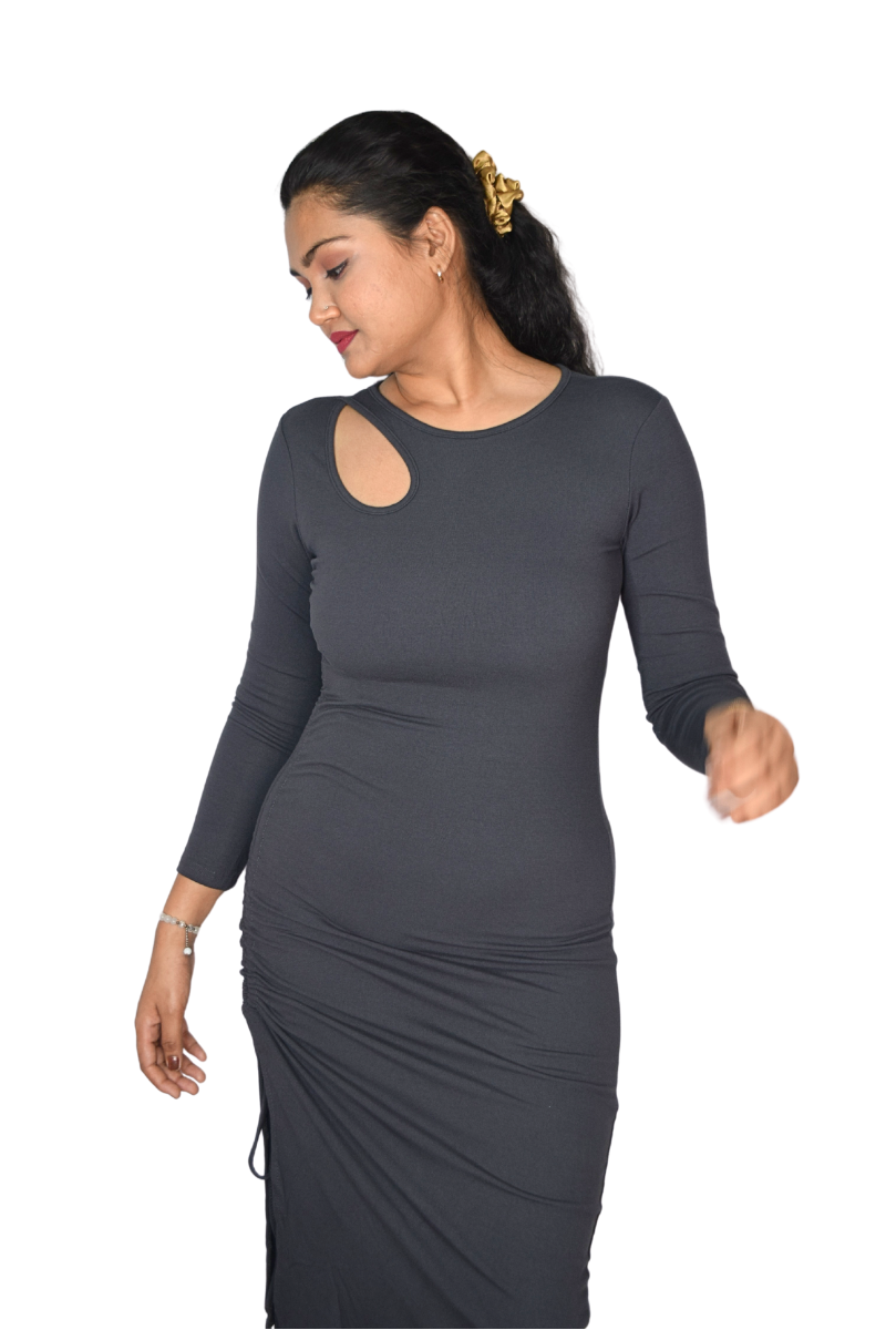 Elegant Cutout Midi Dress