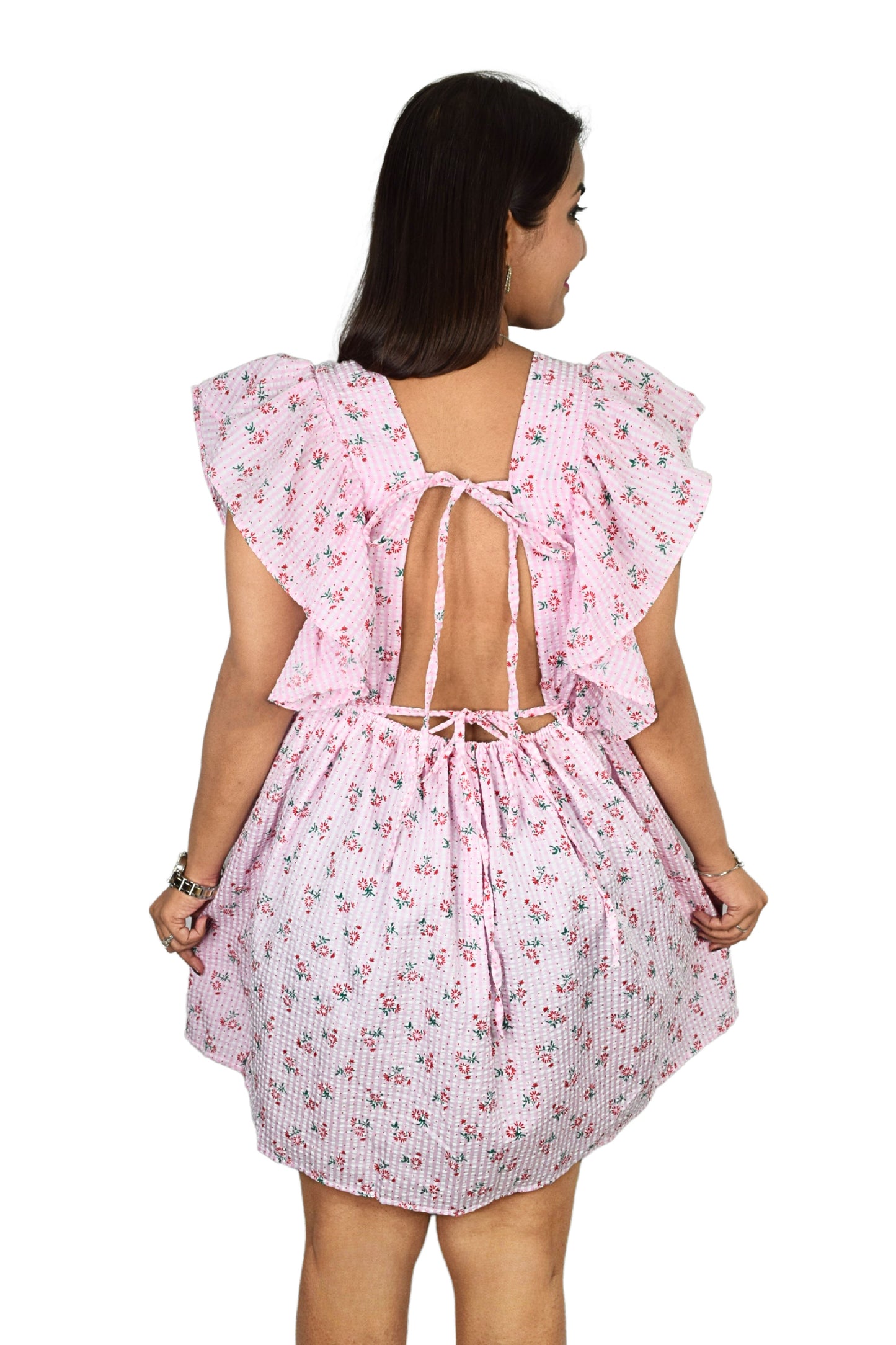 Blush Bloom Ruffle Dress
