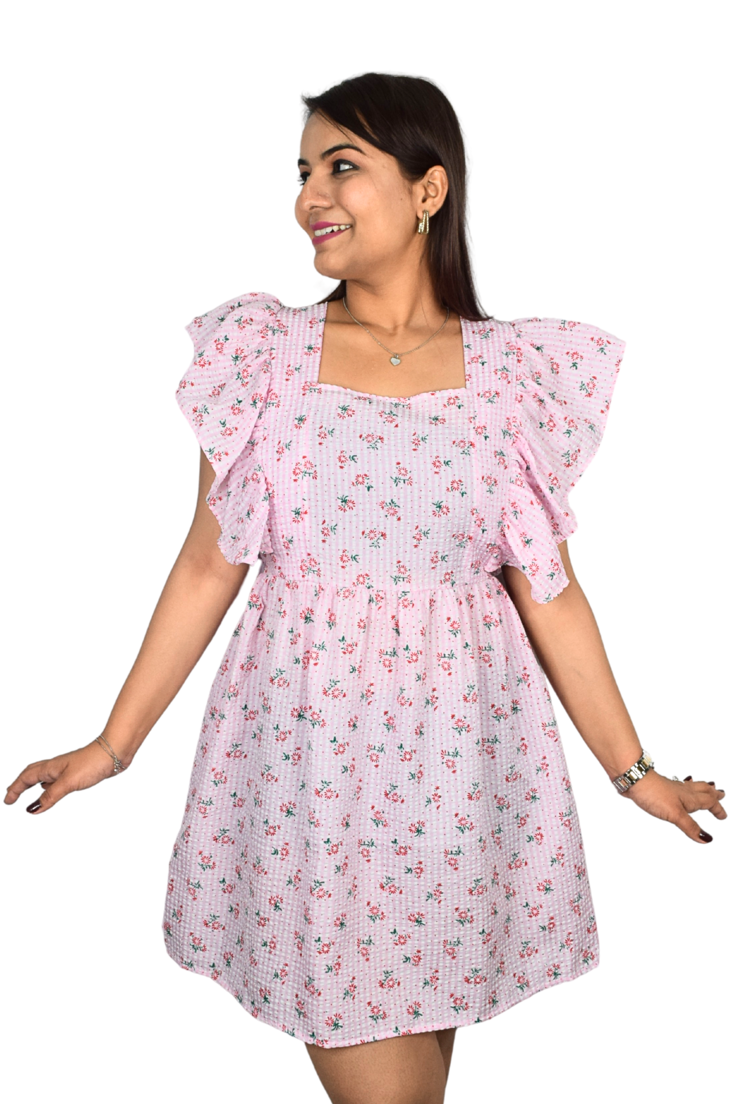 Blush Bloom Ruffle Dress