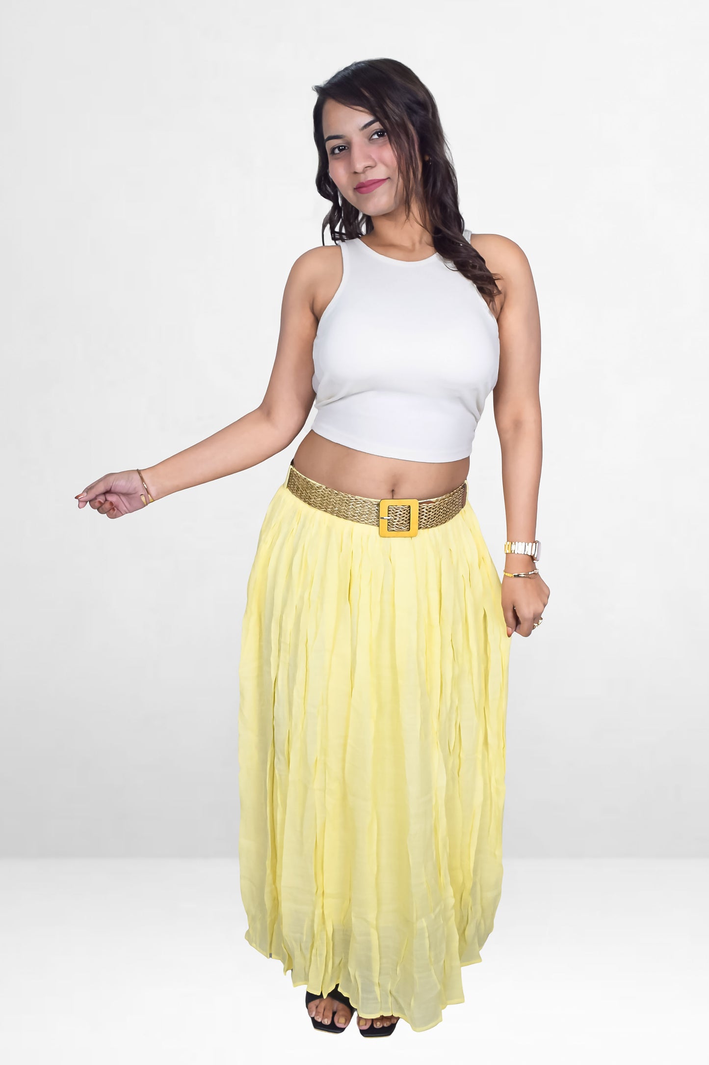 Statement Belt Skirt