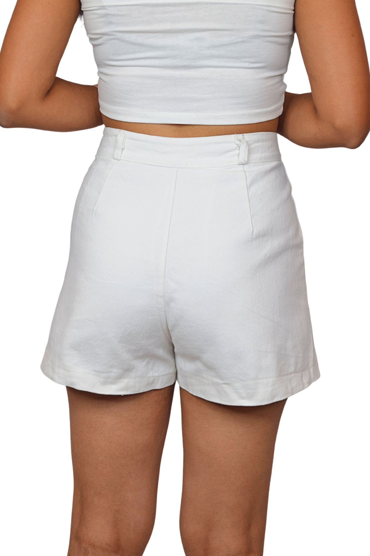 Denim White Shorts