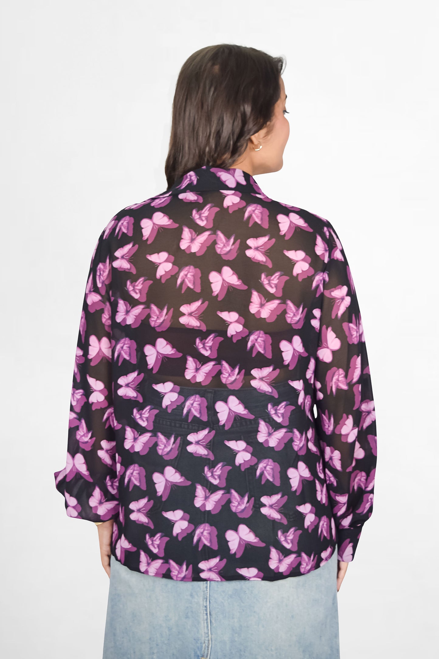Chiffon Butterflies Shirt