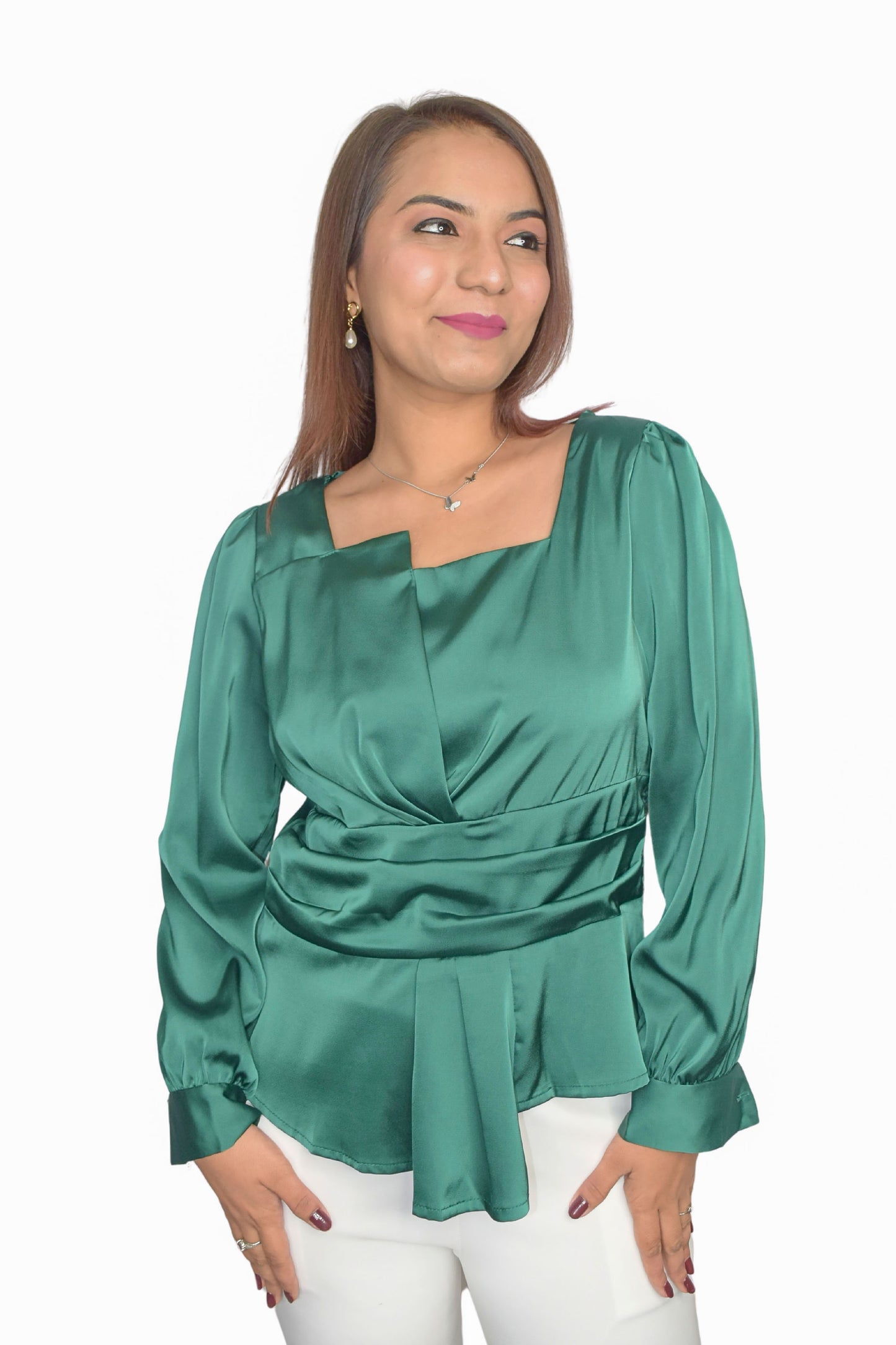 Asymmetric Neck Top