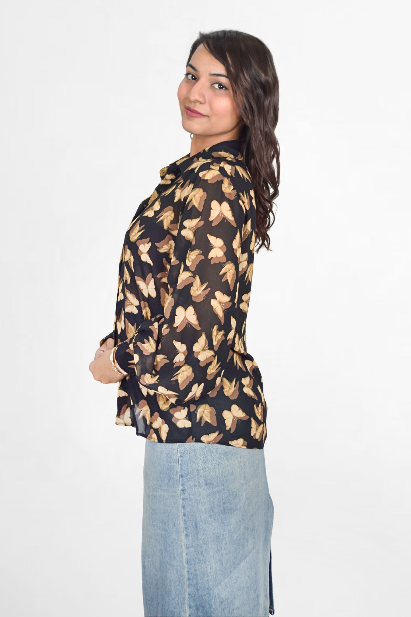Chiffon Butterflies Shirt