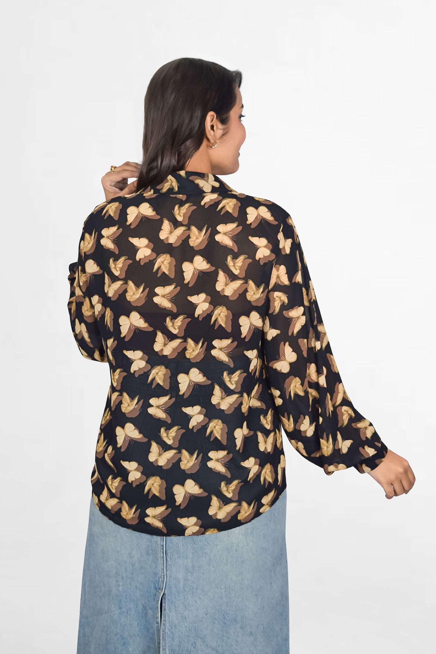 Chiffon Butterflies Shirt