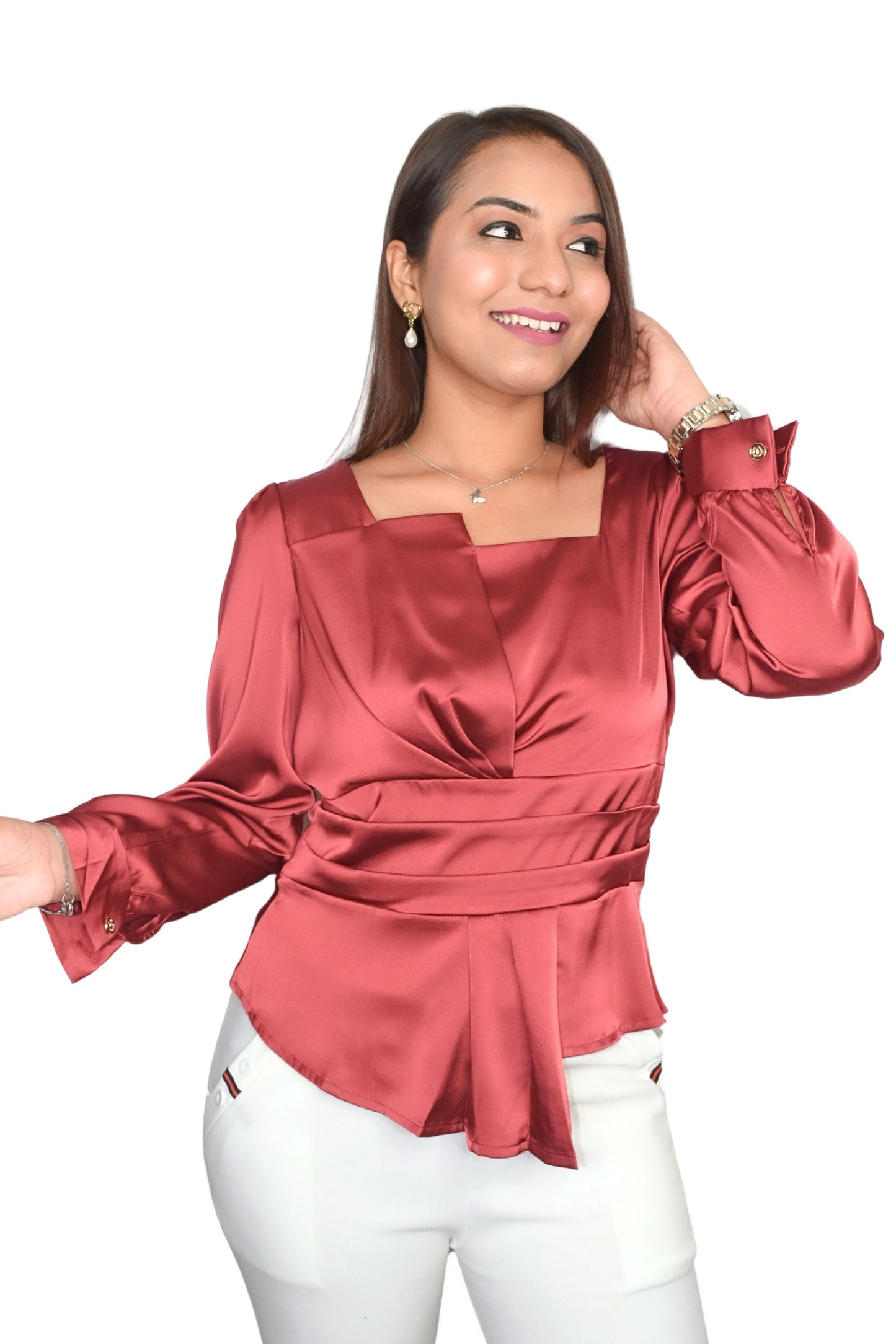 Asymmetric Neck Top