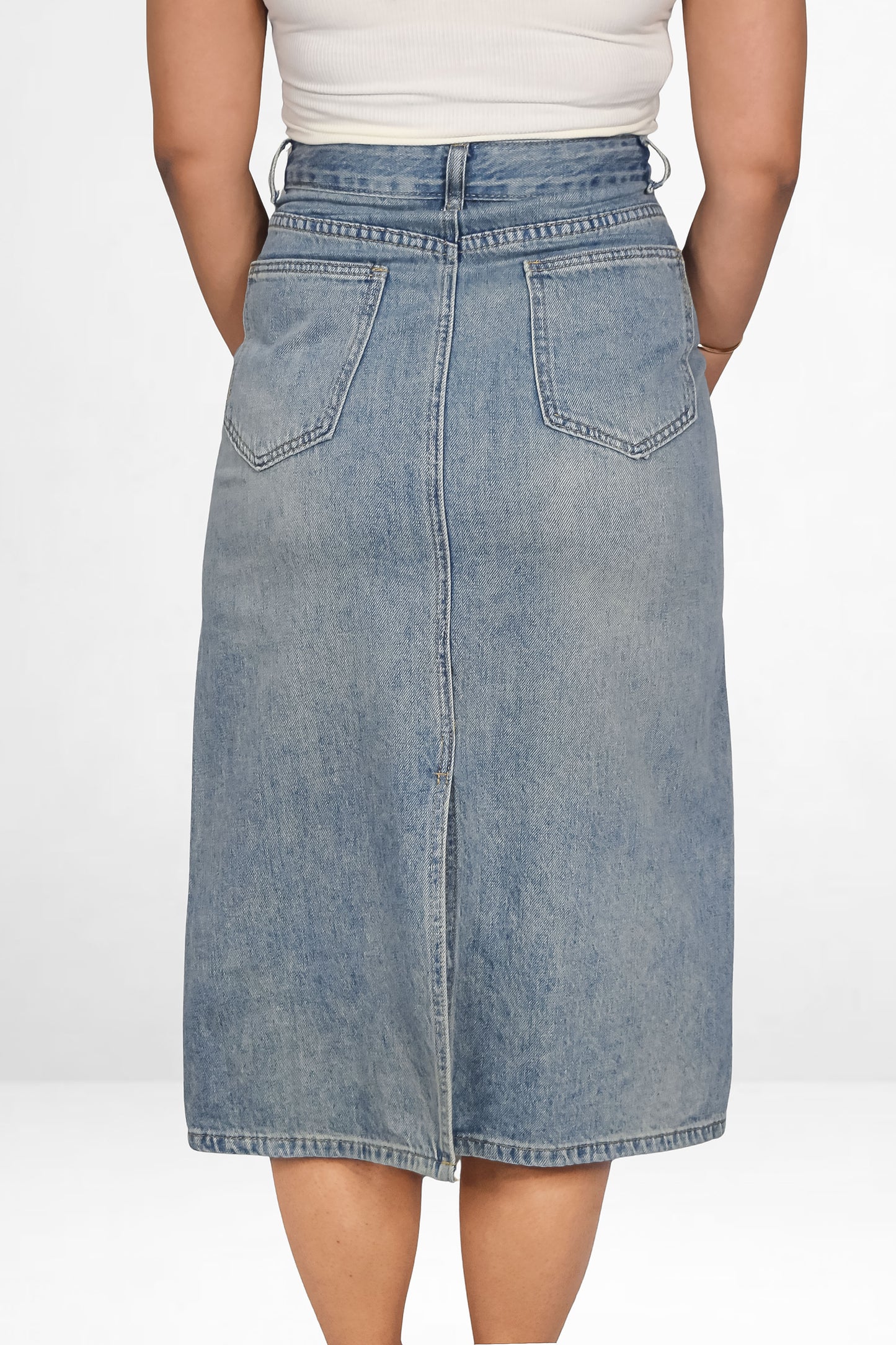 Slit Pocket Denim Skirt