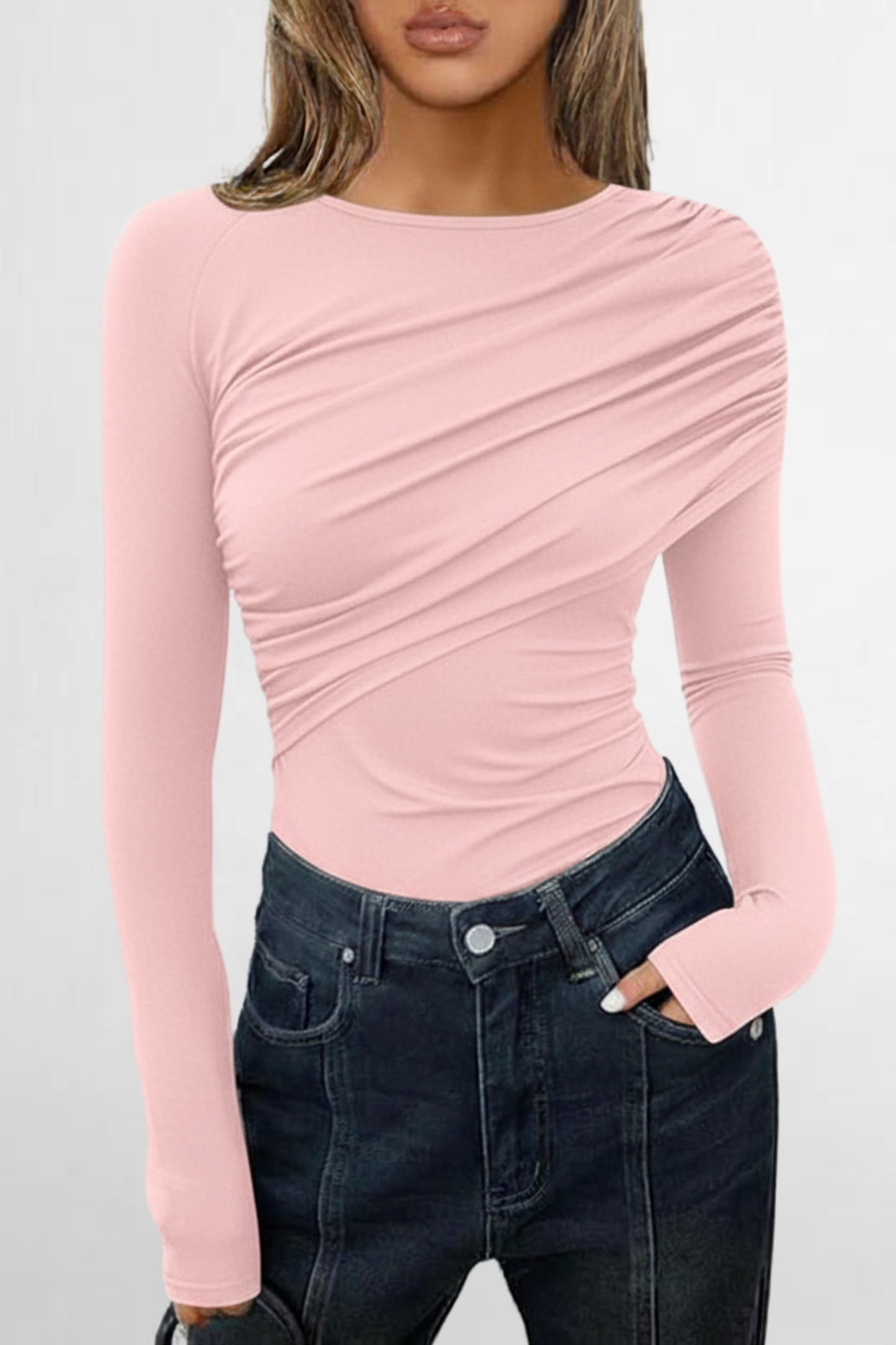 Asymmetric Ruched Top