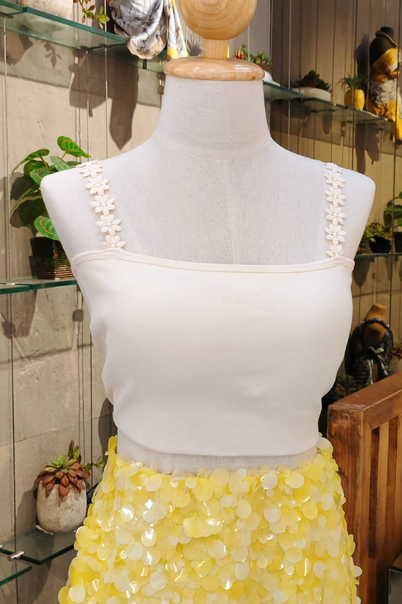 Floral Strap Crop