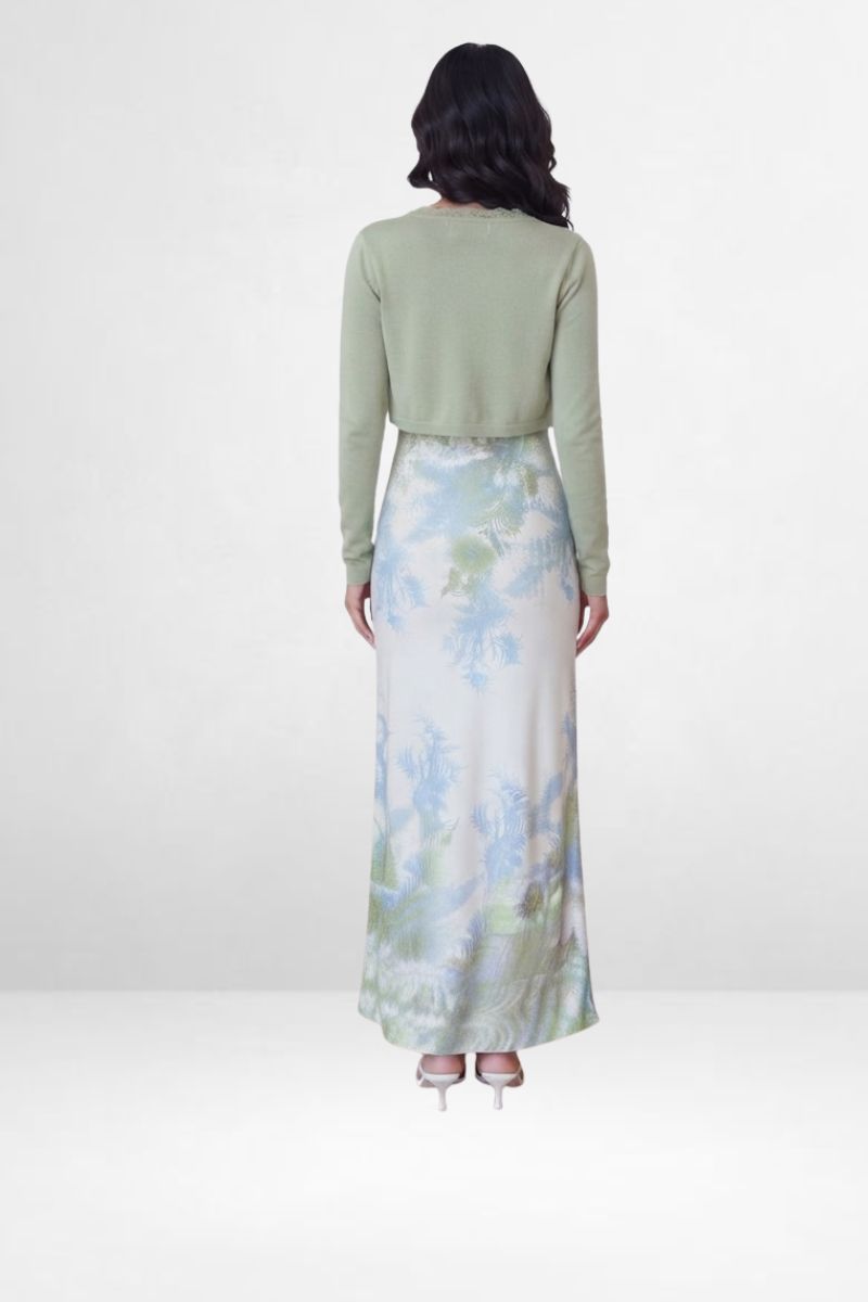 Floral Mesh Bodycon with Shrug