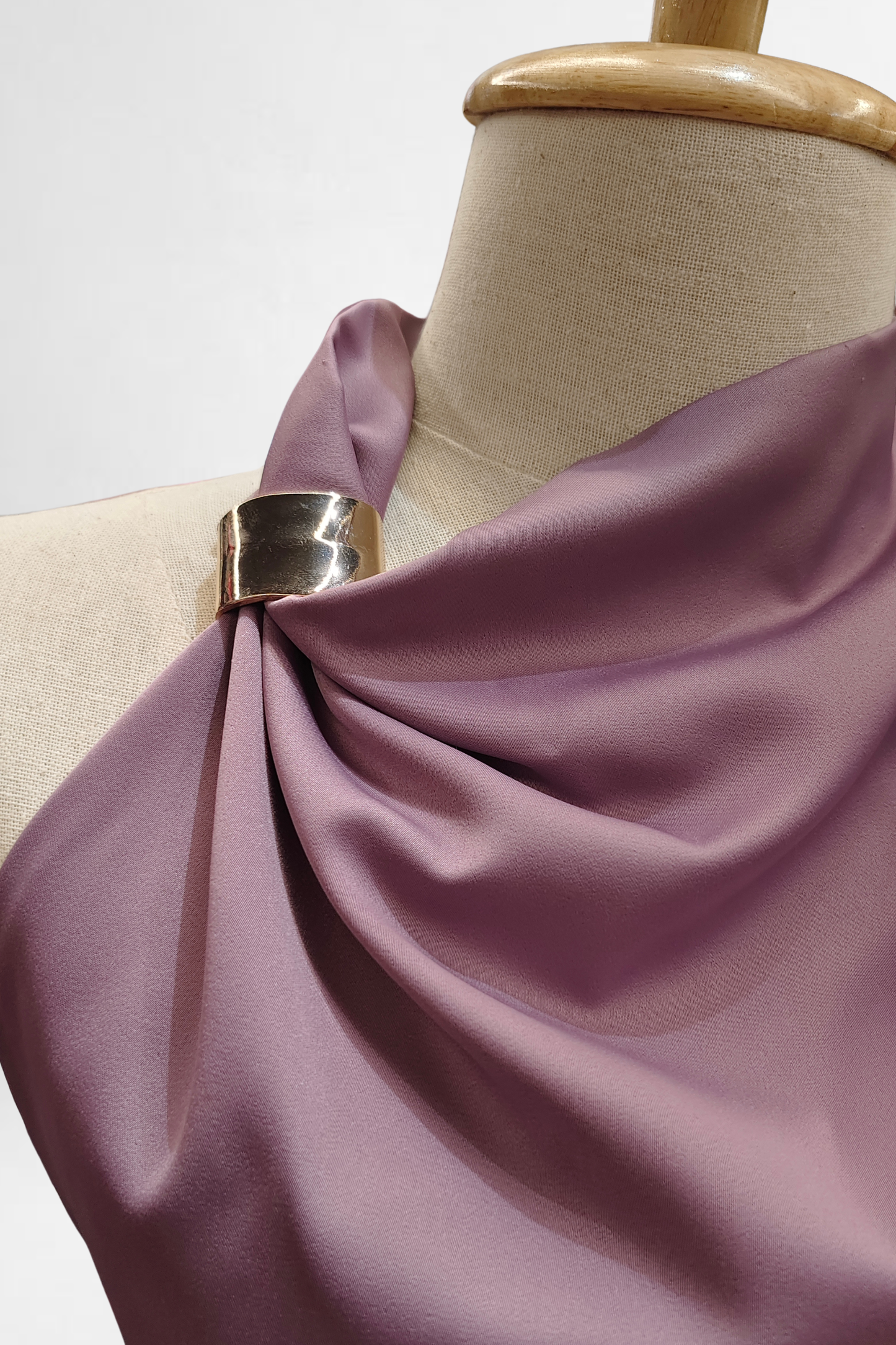 Draped Satin Halter