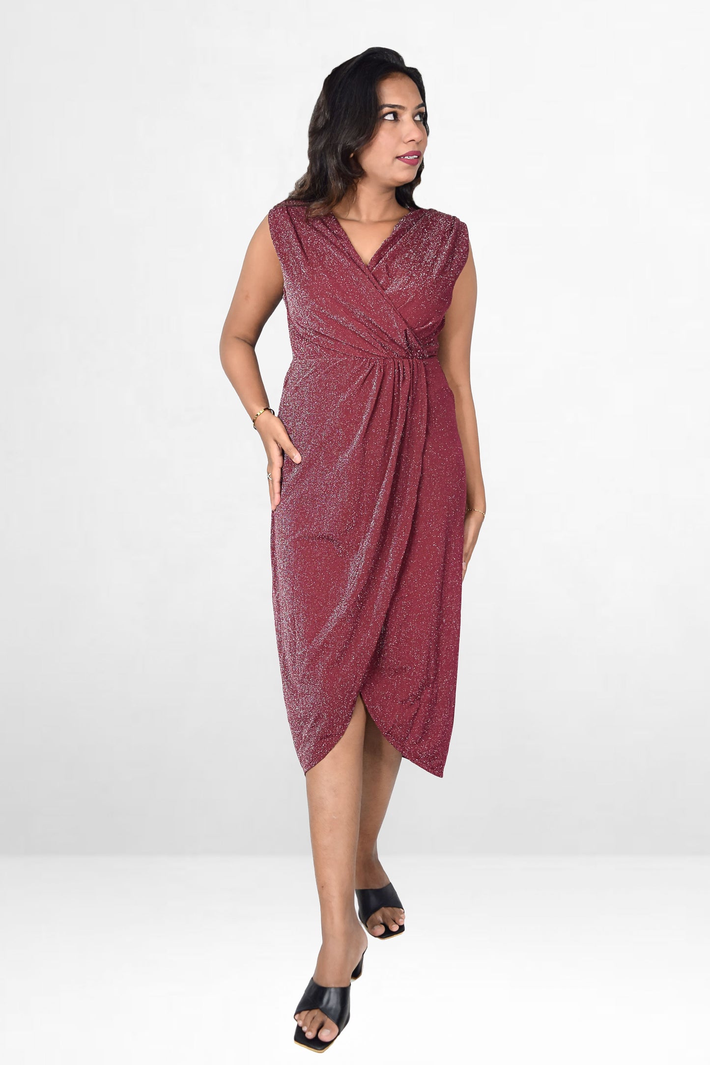 Shimmer Wrap Dress
