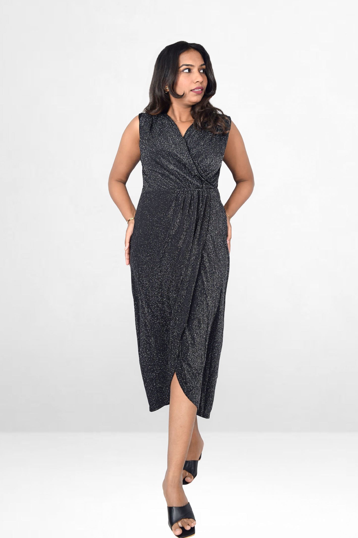 Shimmer Wrap Dress