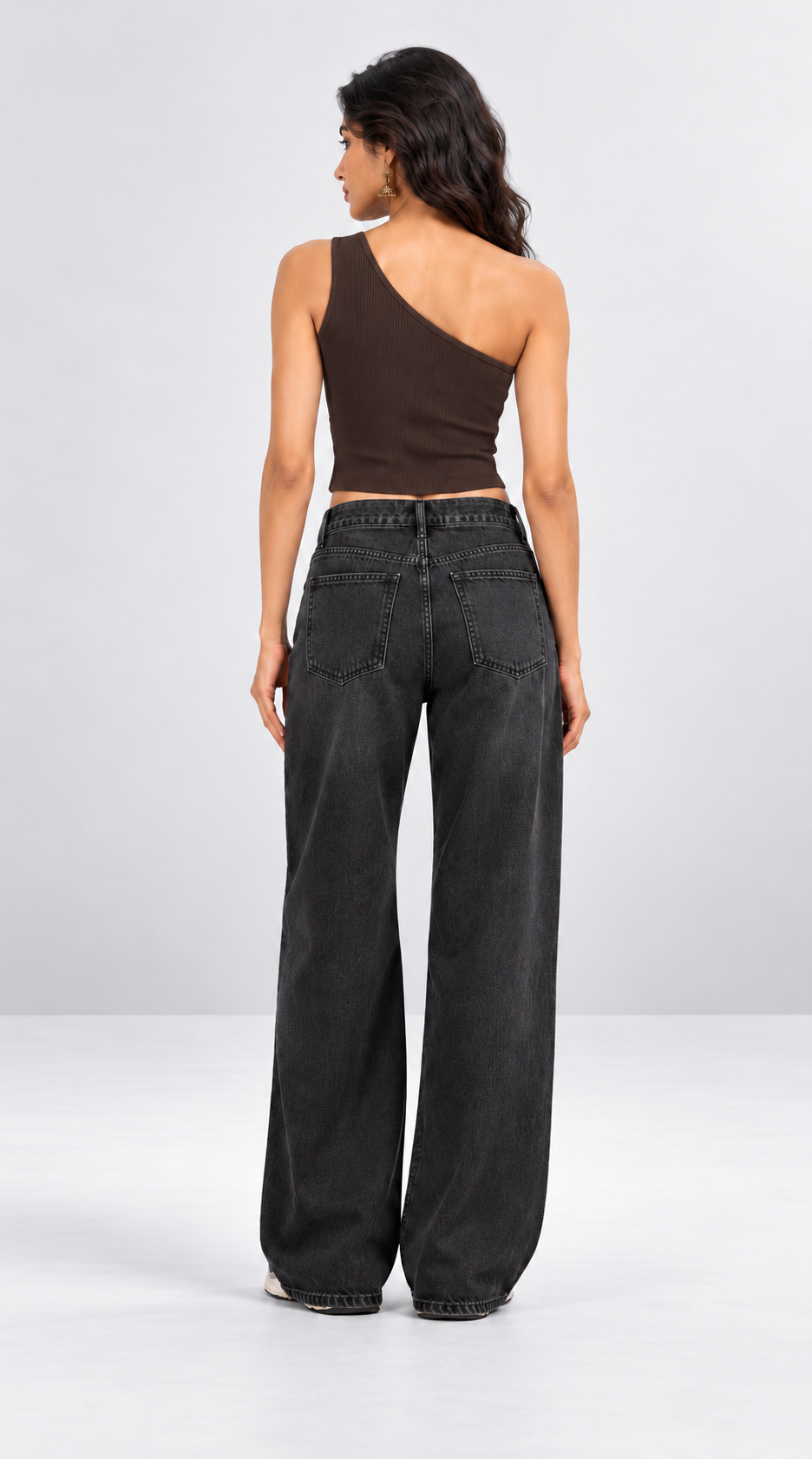 Metallic Knot One-Shoulder Top