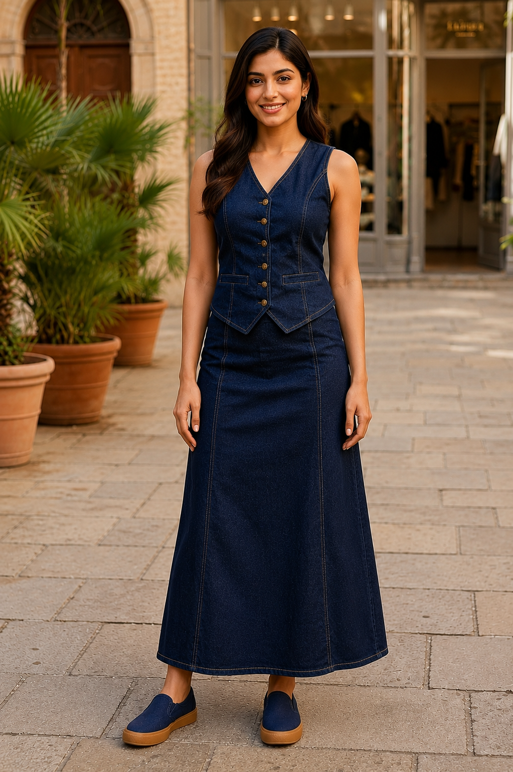 Denim Vest Co ord