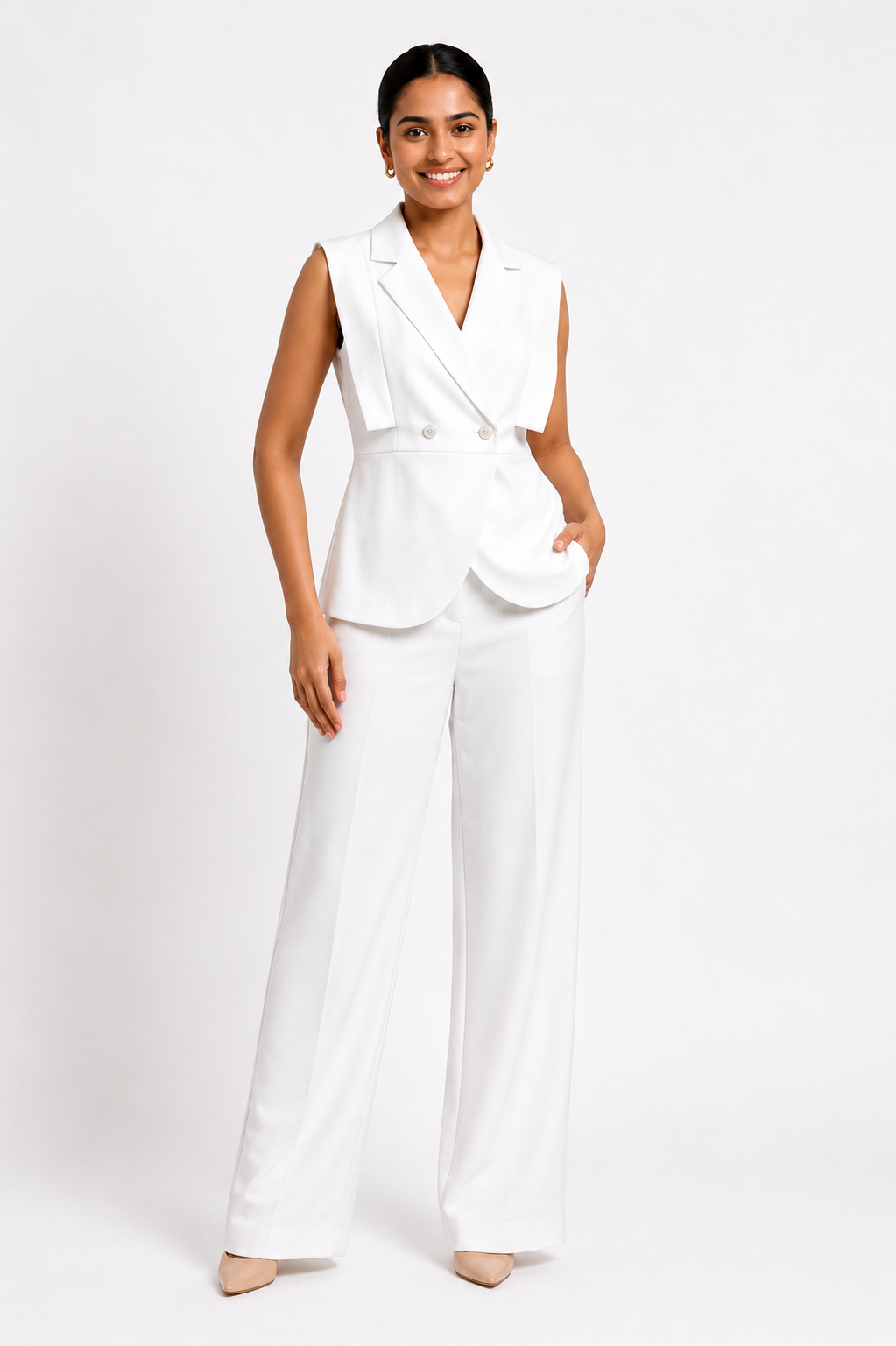 Sleeveless Blazer Co-Ord Set