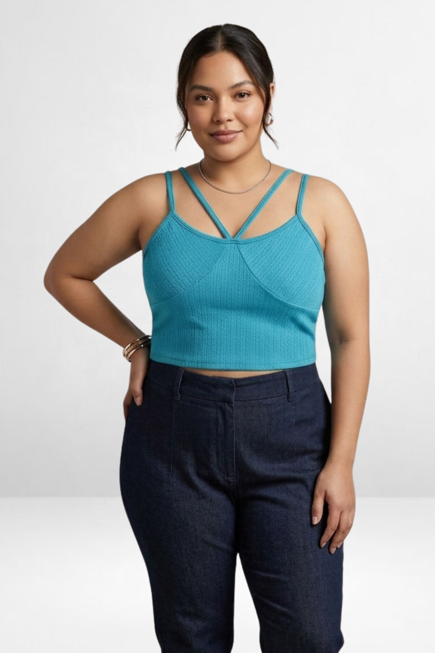 Ribbed Strap Crop Top
