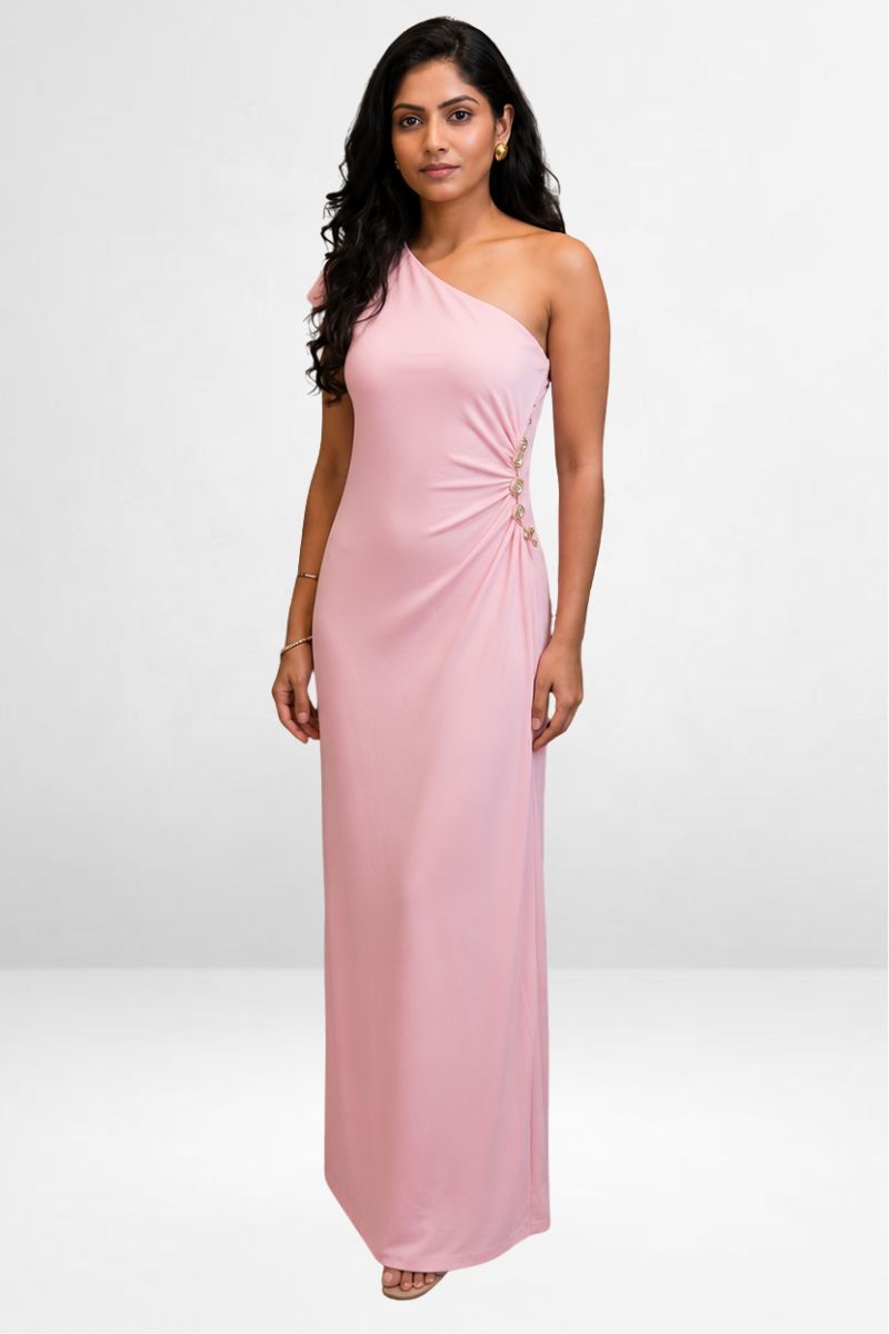 Mocha Drape Gown