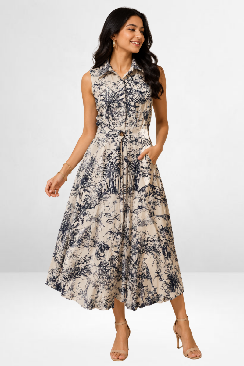 Botanical Printed Dress